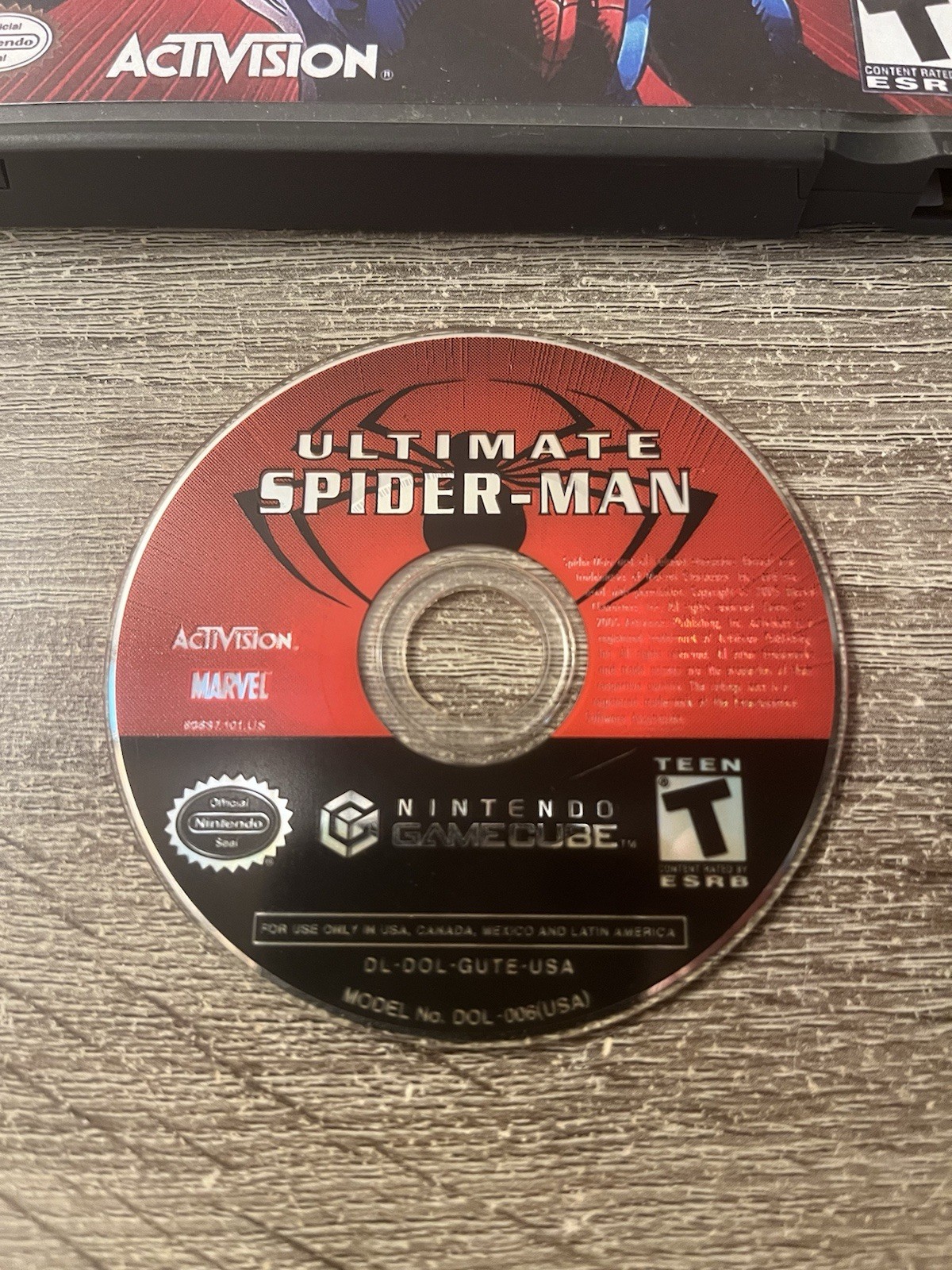 Ultimate Spider-Man (Nintendo GameCube, 2005) Disc Only Tested Replacement Cover