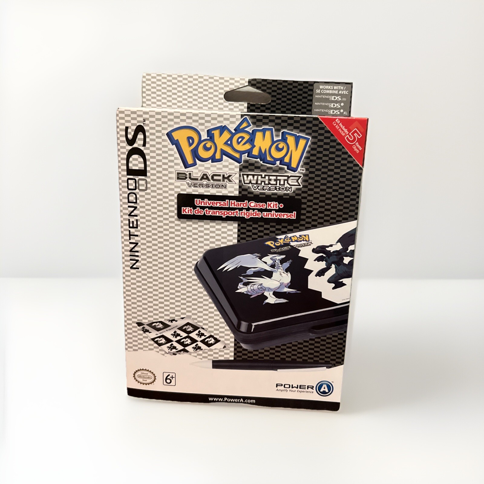 NEW MINT POKEMON BLACK & WHITE HARD SHELL TRAVEL CASE FOR DS LITE/DSI/DSI XL