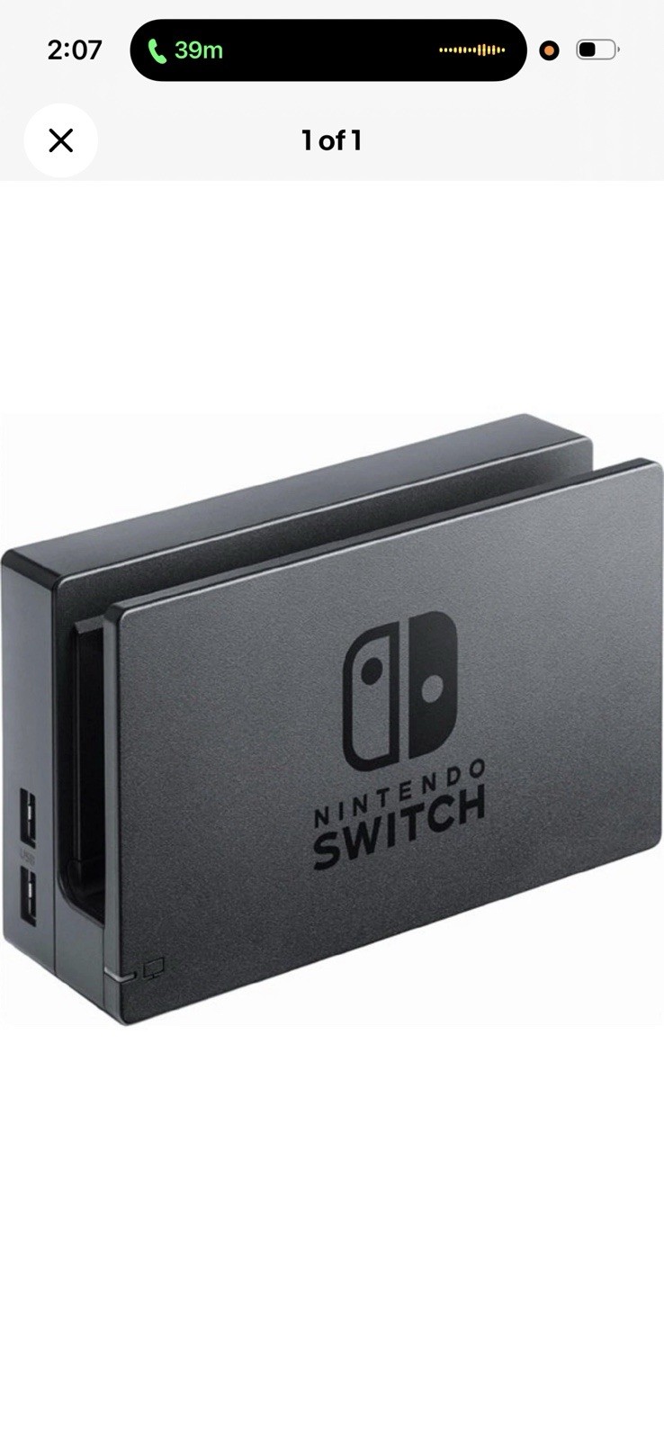 Nintendo Switch HAC-007 Charging Dock Only – Black