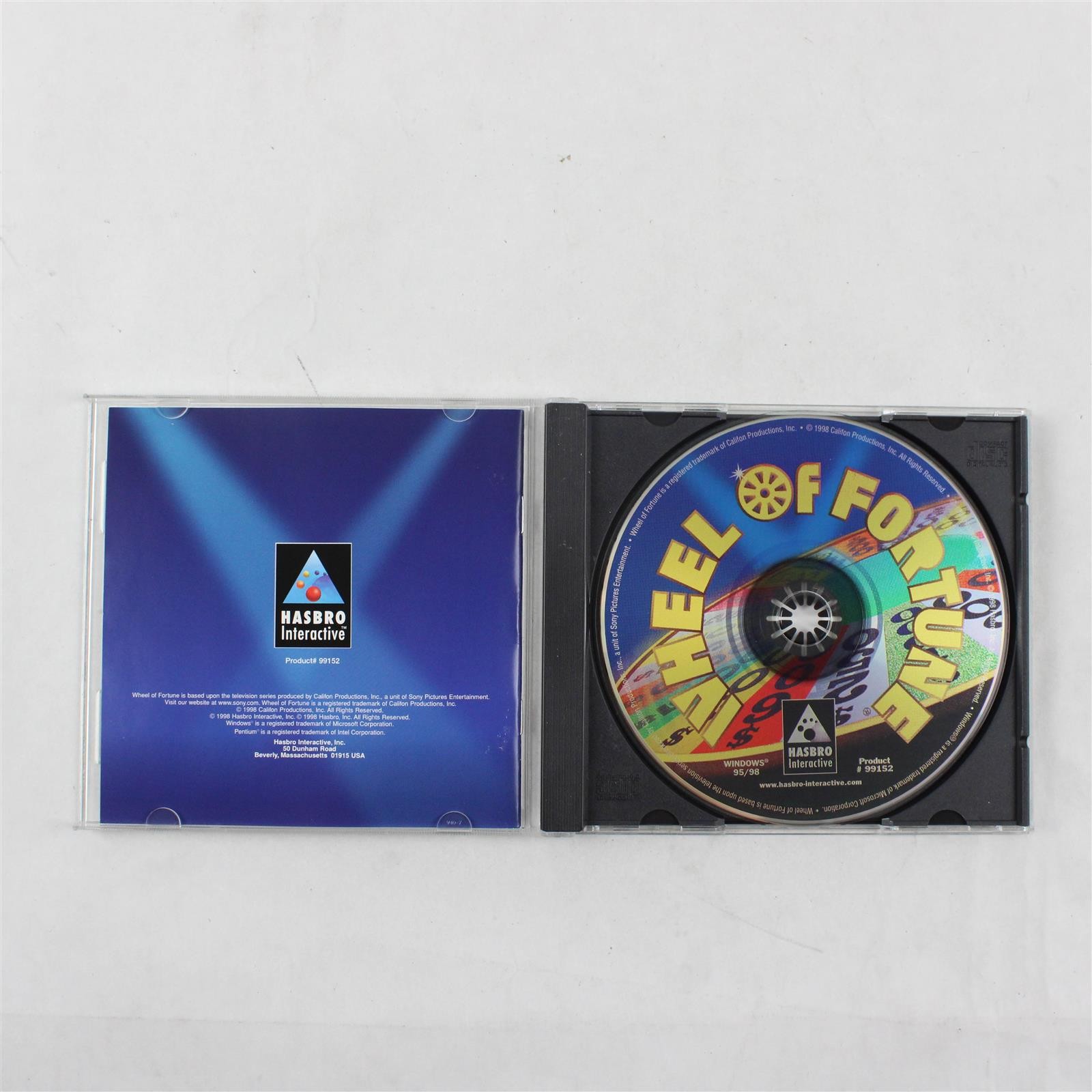 Wheel of Fortune PC CD-ROM, 1998 Hasbro Interactive