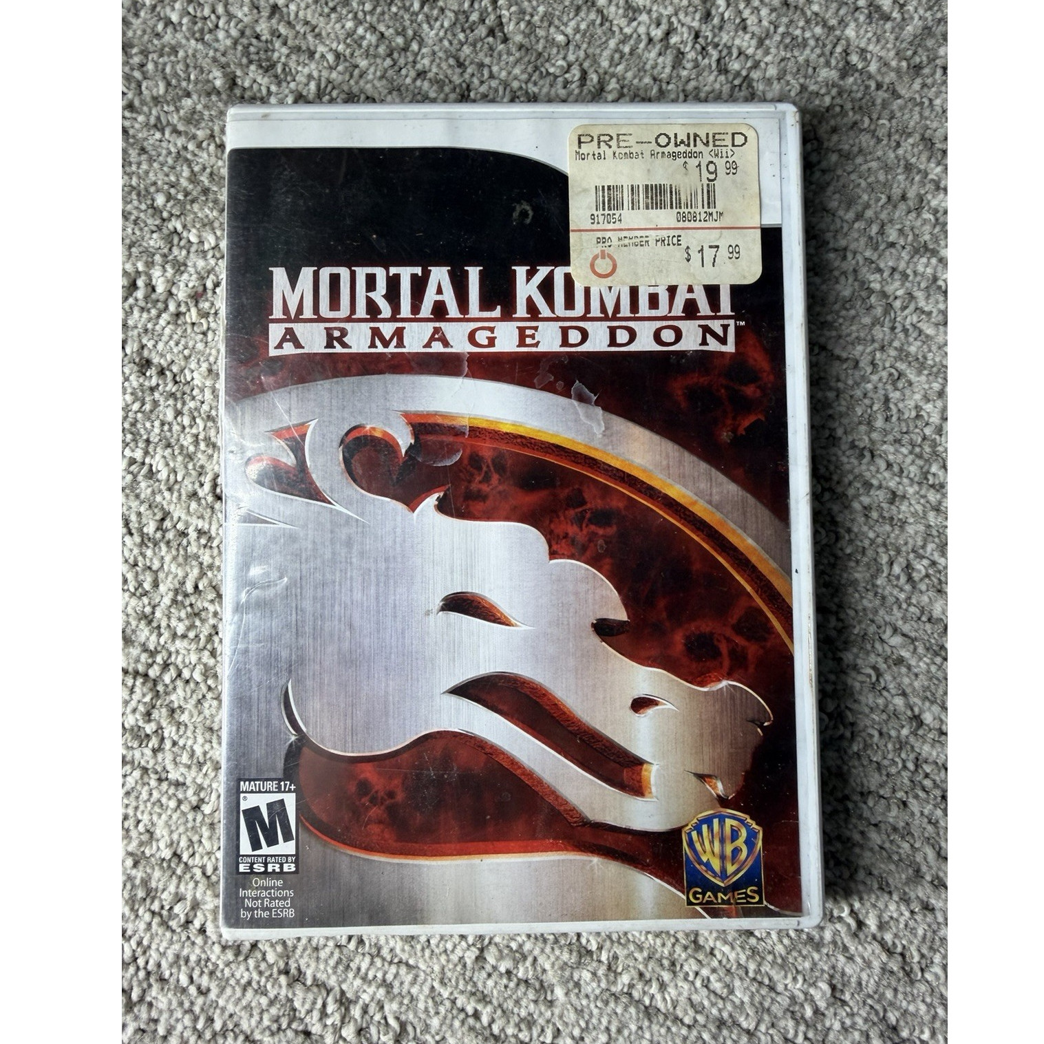 WB Games Mortal Kombat: Armageddon Nintendo Wii Fighting Game w/ Manual M