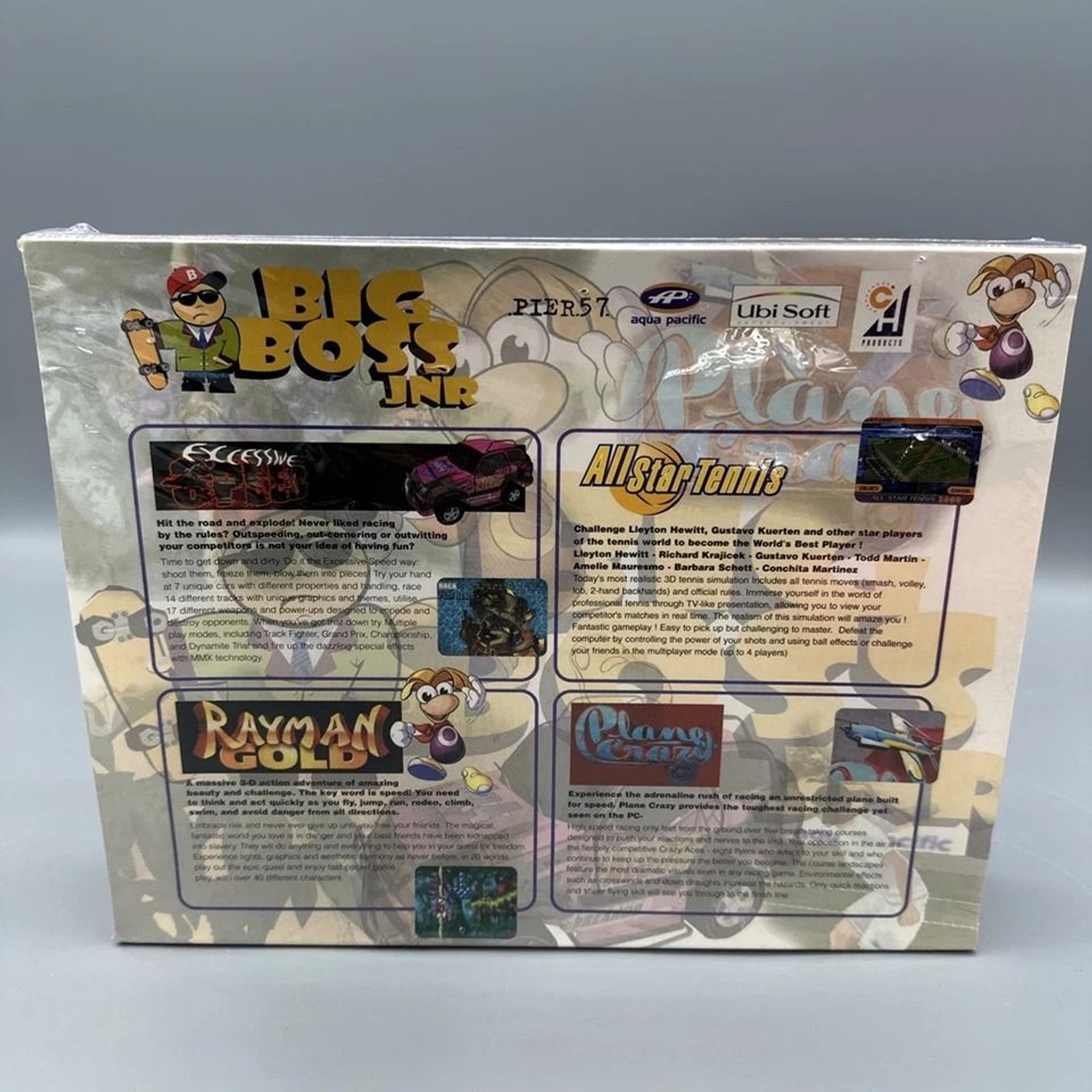 Pc Big Box Rayman Gold (1997) With Other Games Collection Ubisoft New Sealed