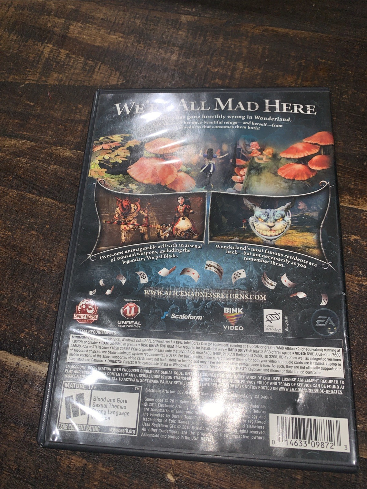 Alice Madness Returns PC Action Adventure Game + Manual Included