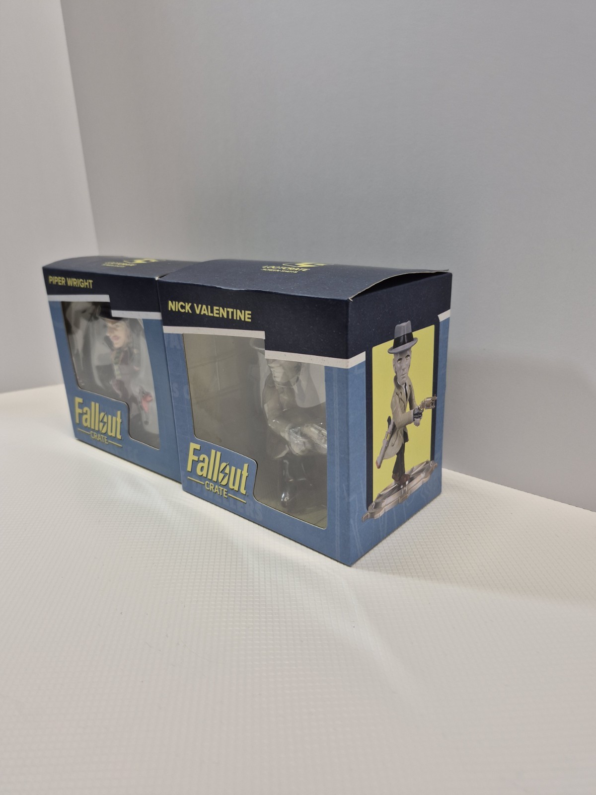 Fallout Crate Lot Nick Valentine & Piper Wright Figures NIB Loot Crate Bethesda