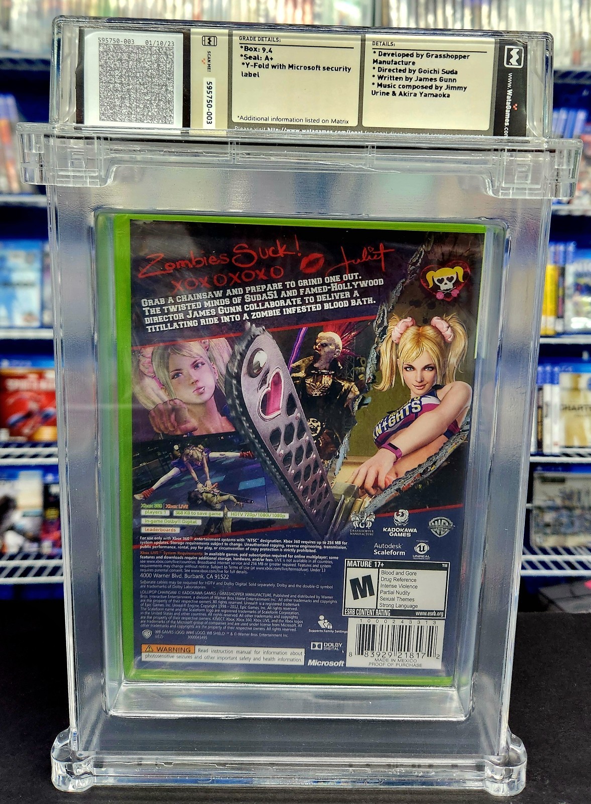 LOLLIPOP CHAINSAW – Xbox 360 – WATA Graded 9.4 A+ Mint Condition / Sealed