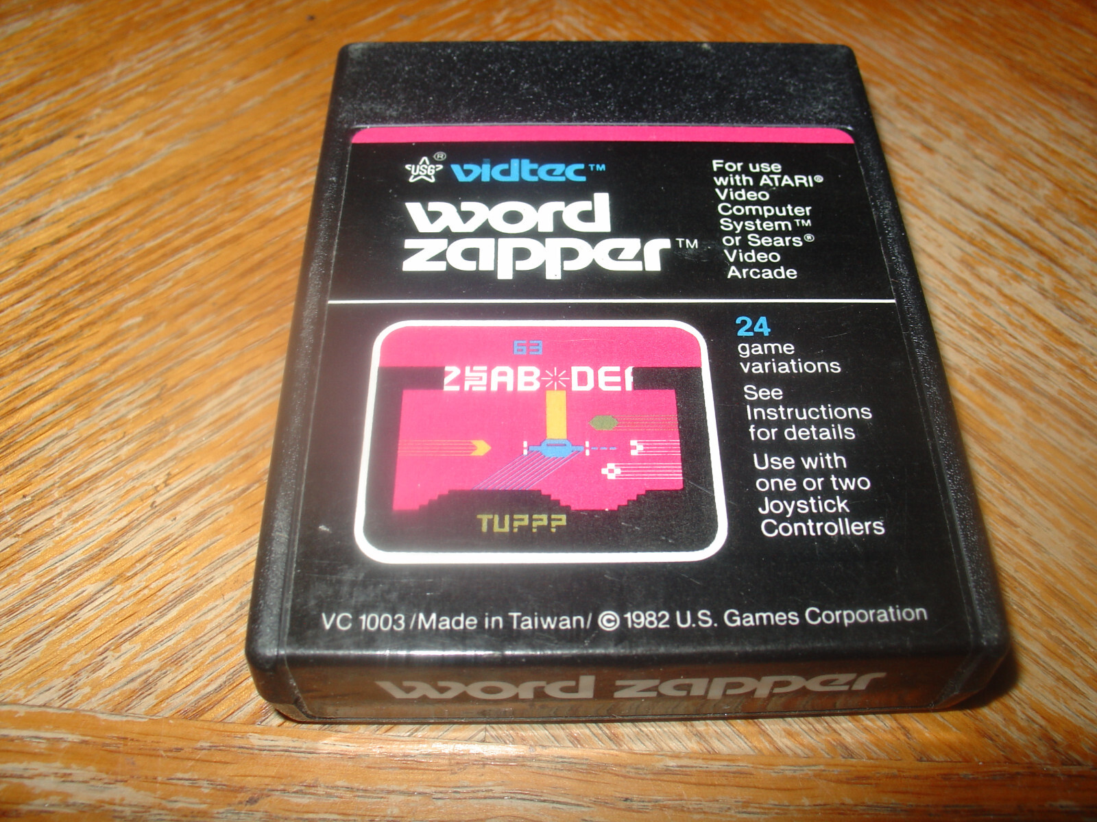 Word Zapper (Atari 2600, 1982) Vidtec Atari Game Cartridge