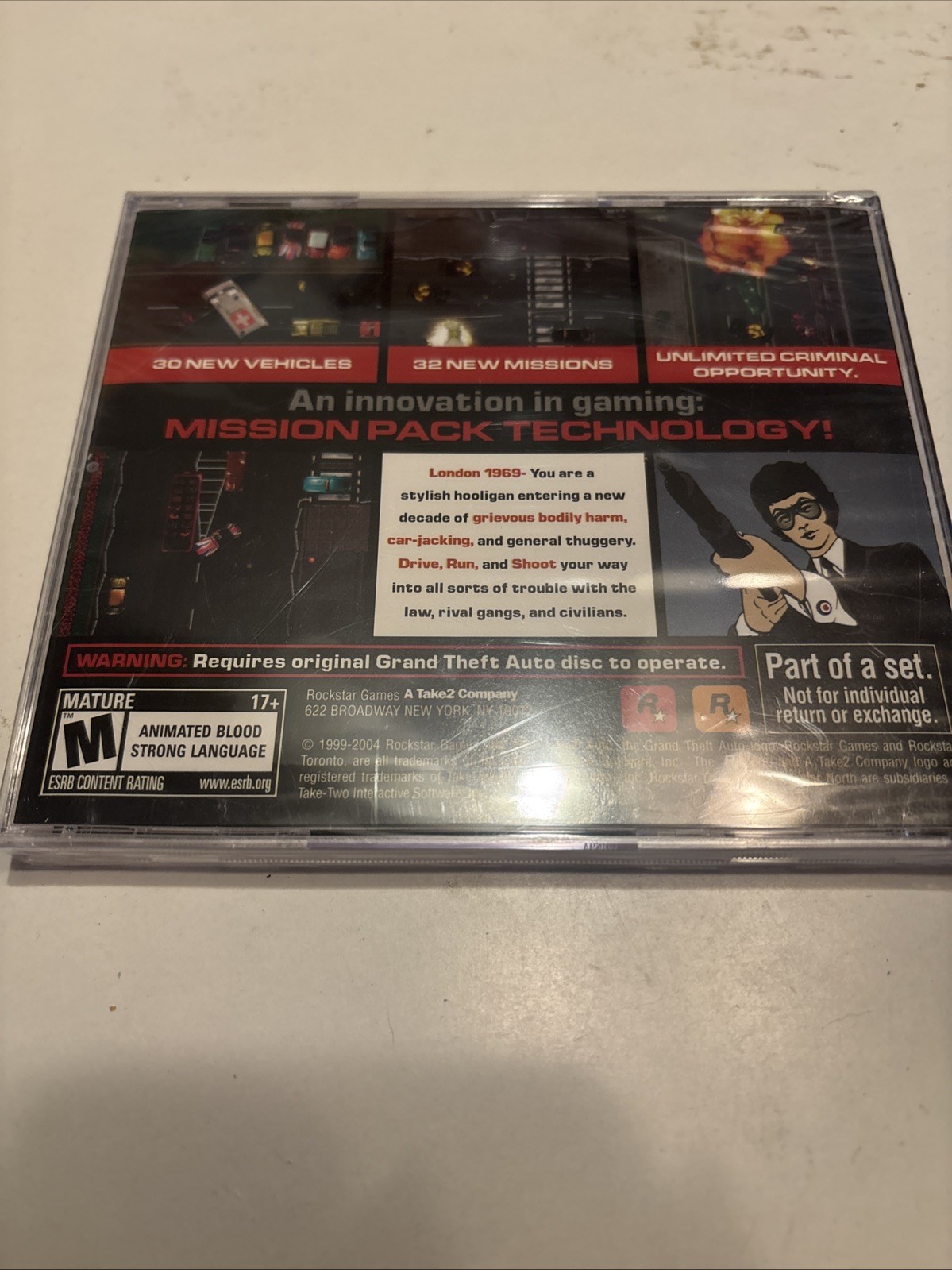 GRAND THEFT AUTO Mission Pack #1 London 1969 Collectors Edition Pc Sealed