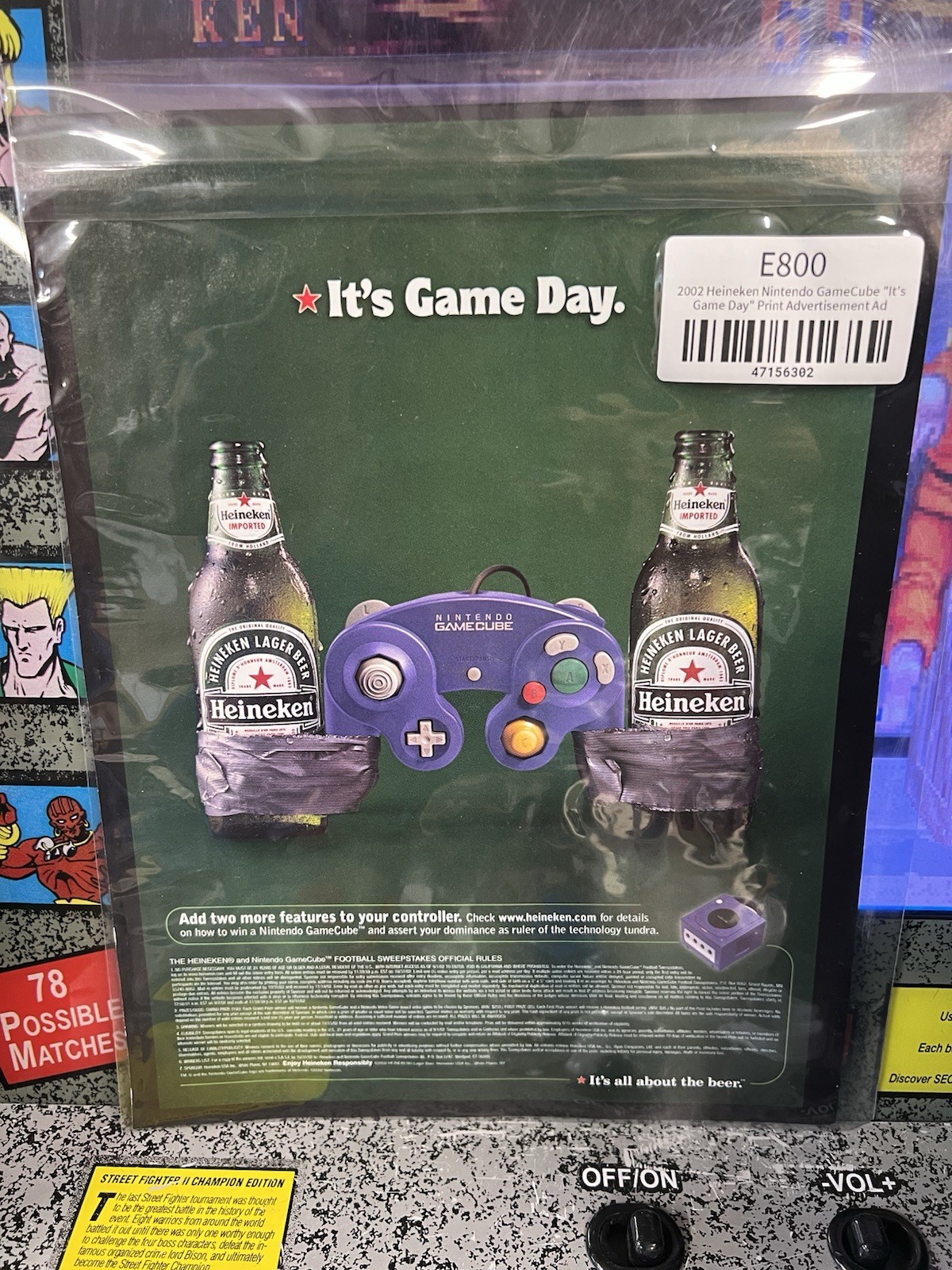 2002 Nintendo Heineken GameCube Indigo Purple Console CIB Limited to 50 Promo