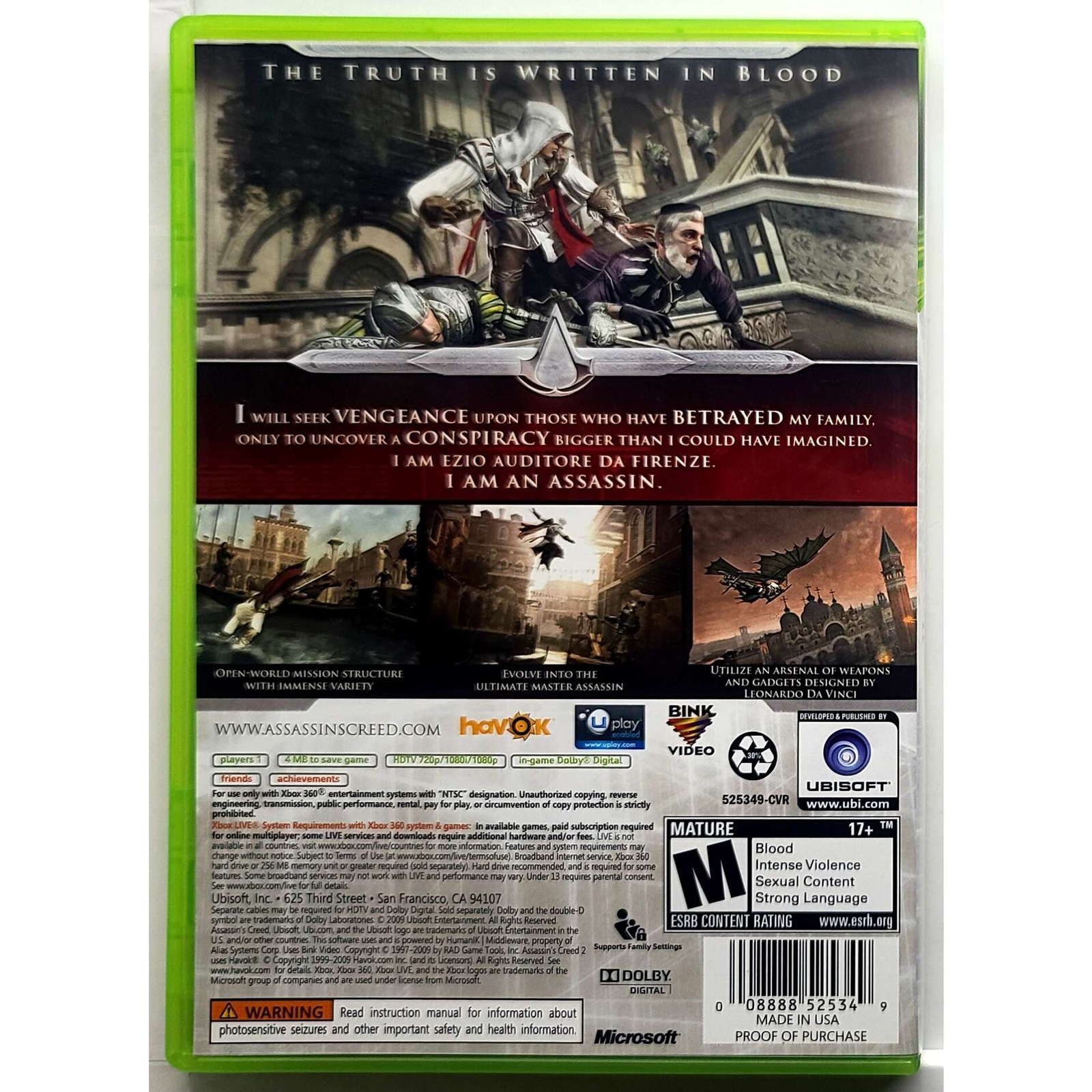 Assassin’s Creed II – Microsoft Xbox 360 Pristine Authentic 180 Day Guarantee