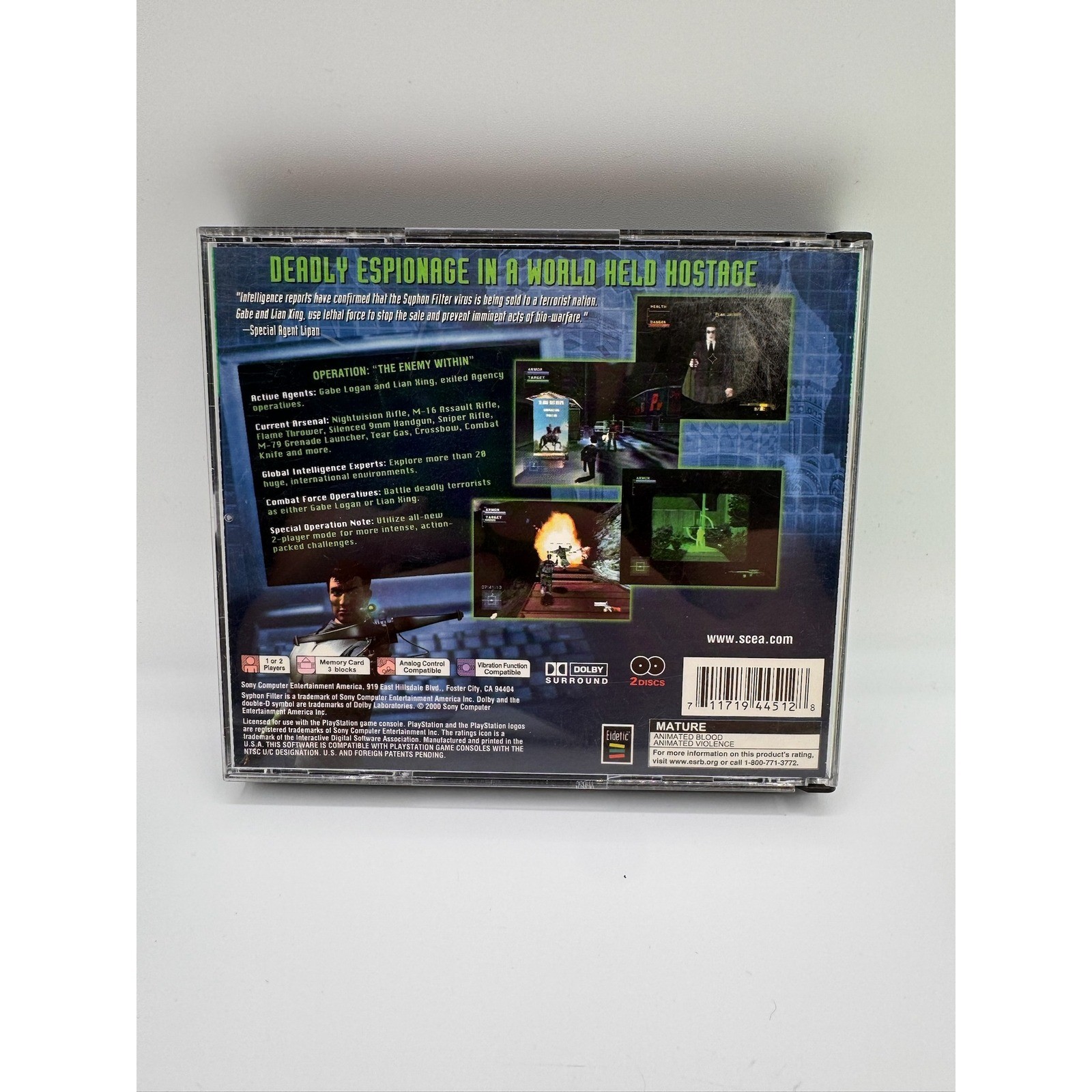Syphon Filter 1 2 3 Trilogy PS1 PlayStation 1 Games Bundle Greatest Hits Tested