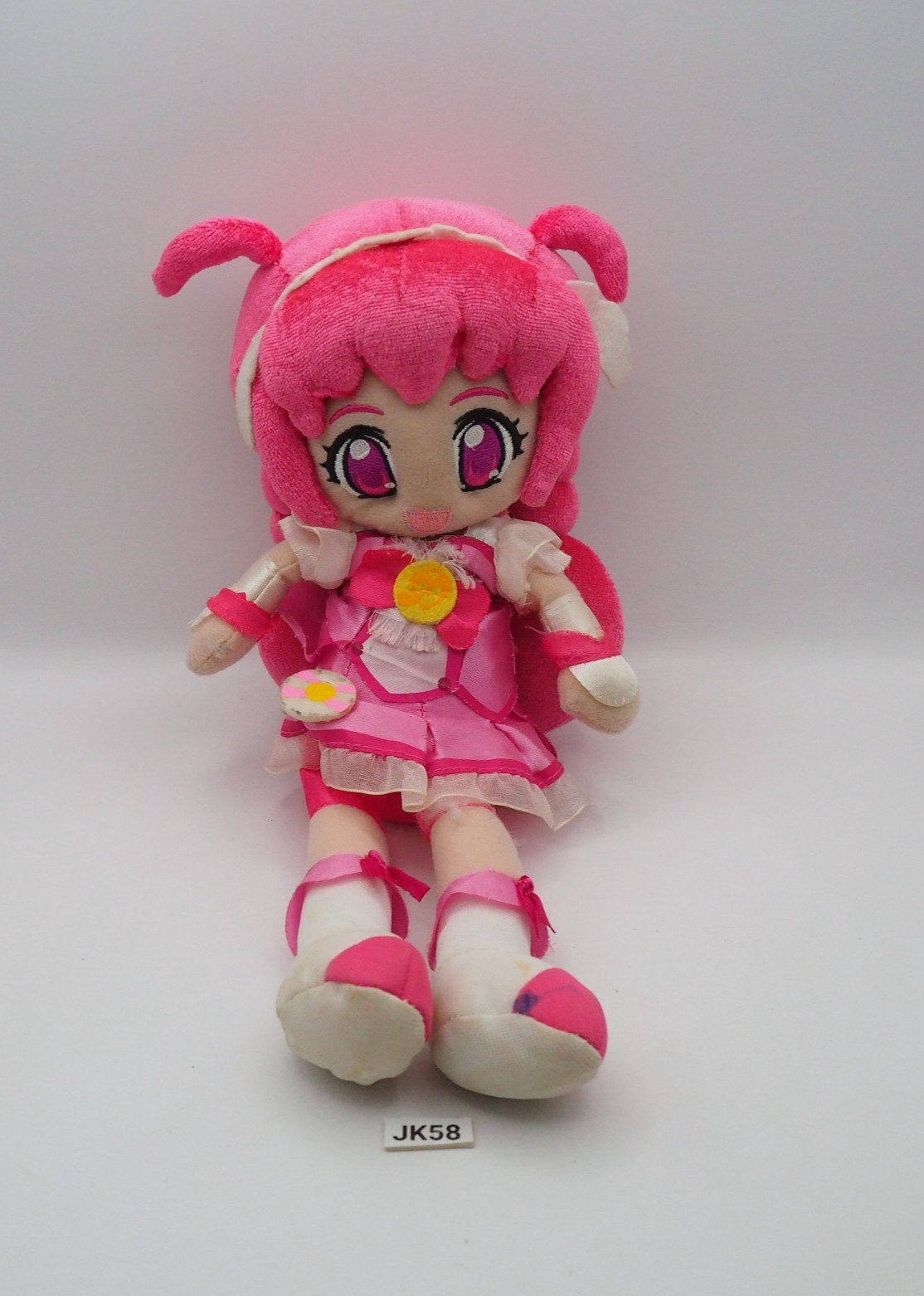 Jk58 JUNK Smile Pretty Cure Precure HAPPY Bandai 2012 Plush 11″ Toy Doll Japan