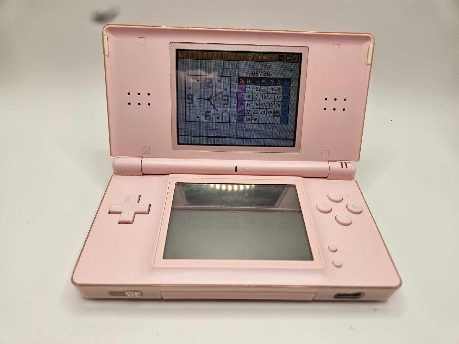 Nintendo DS Lite Pink Console W/ Charger & 9 GBA Games *Tested Pls Read