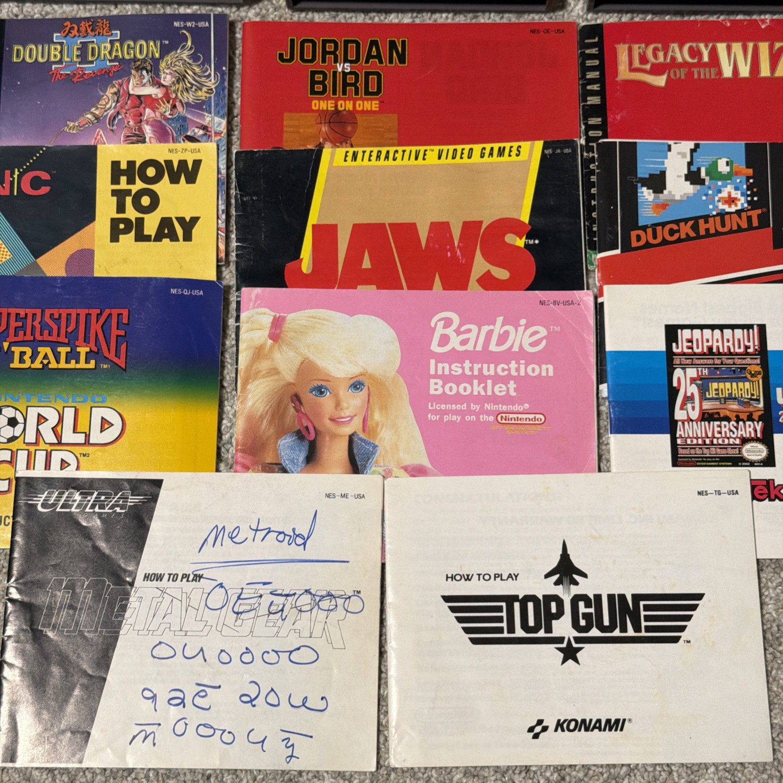 Nintendo NES Game Lot of 17 All w/ Manuals – Metroid Ducktales Metal Gear