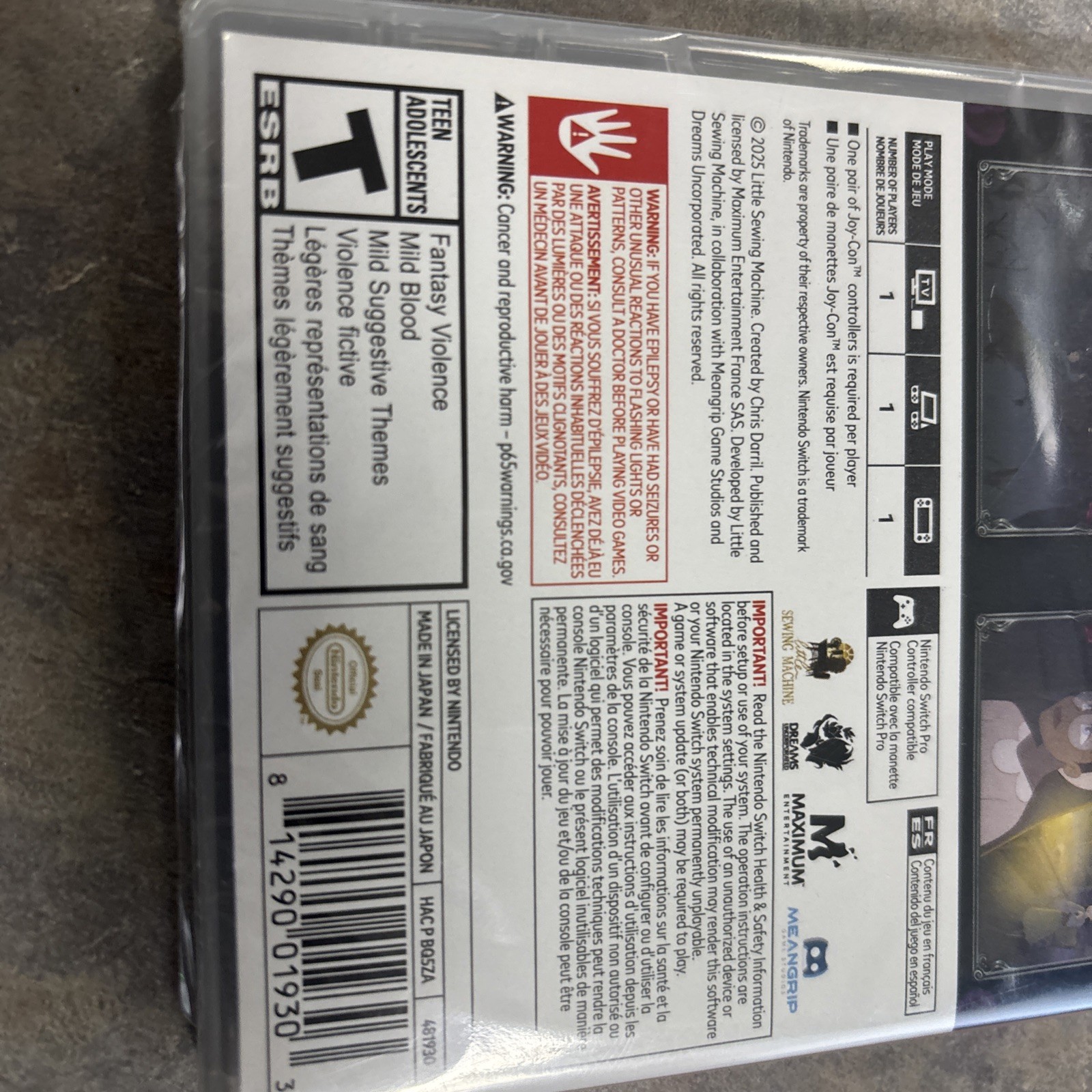 Bye Sweet Carole Nintendo Switch 2025 Physical adventure horror game NEW SEALED