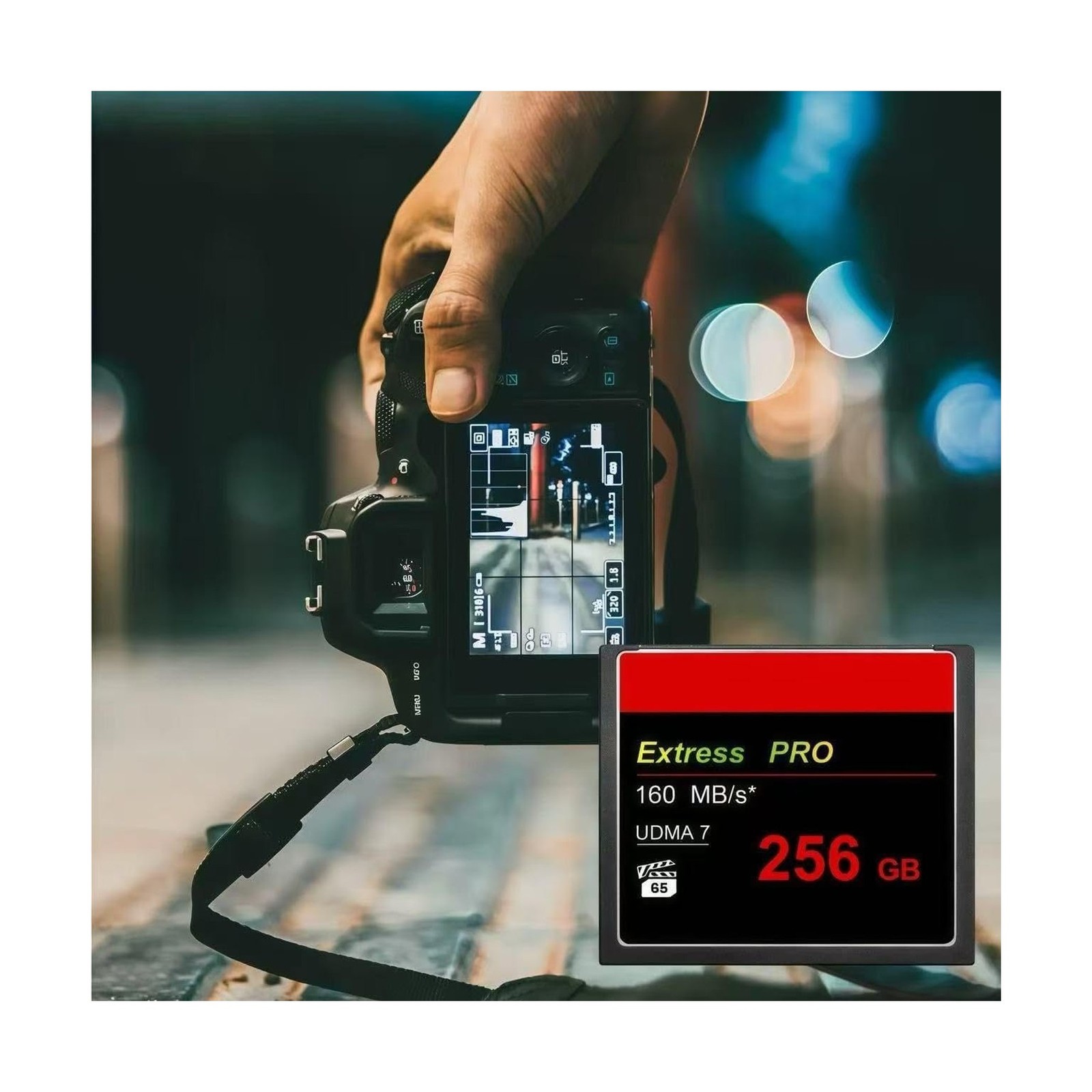 256GB UDMA high-Speed CF Card 160MB/s Transmission Speed