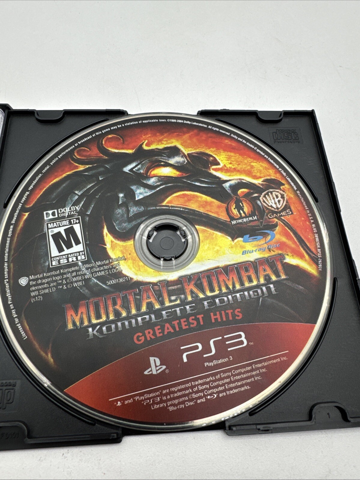 Mortal Kombat Komplete Edition Sony PlayStation 3 PS3 Greatest Hits Disc Only