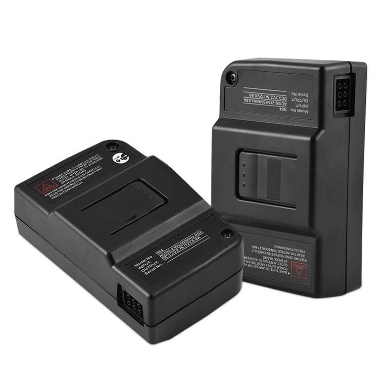 AC Adapter Power Supply &AV Cable Cord For Nintendo 64 N64 Bundle Lot Brand New