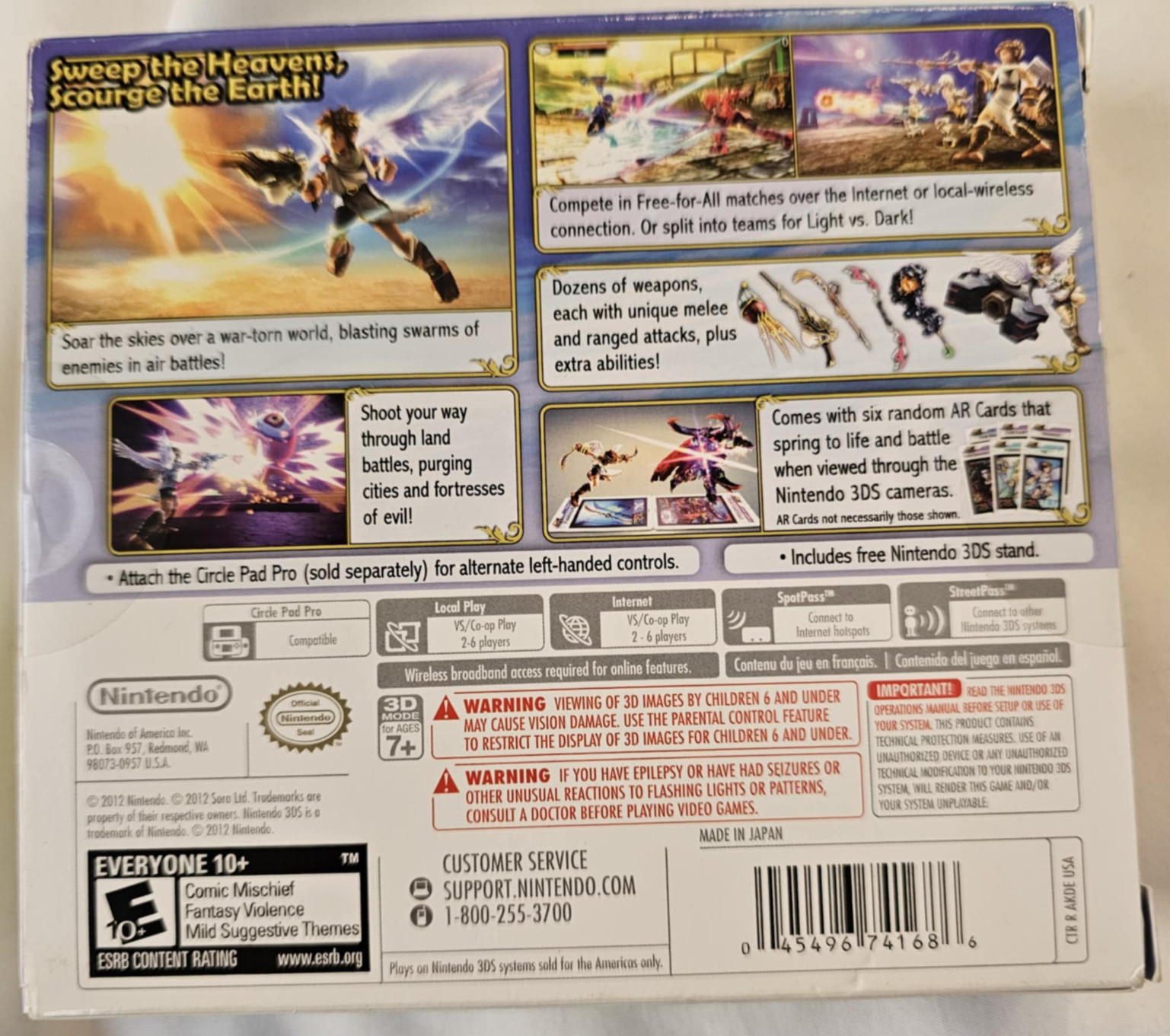 Kid Icarus Uprising (Nintendo 3DS, 2012) Brand New Factory Sealed US Version