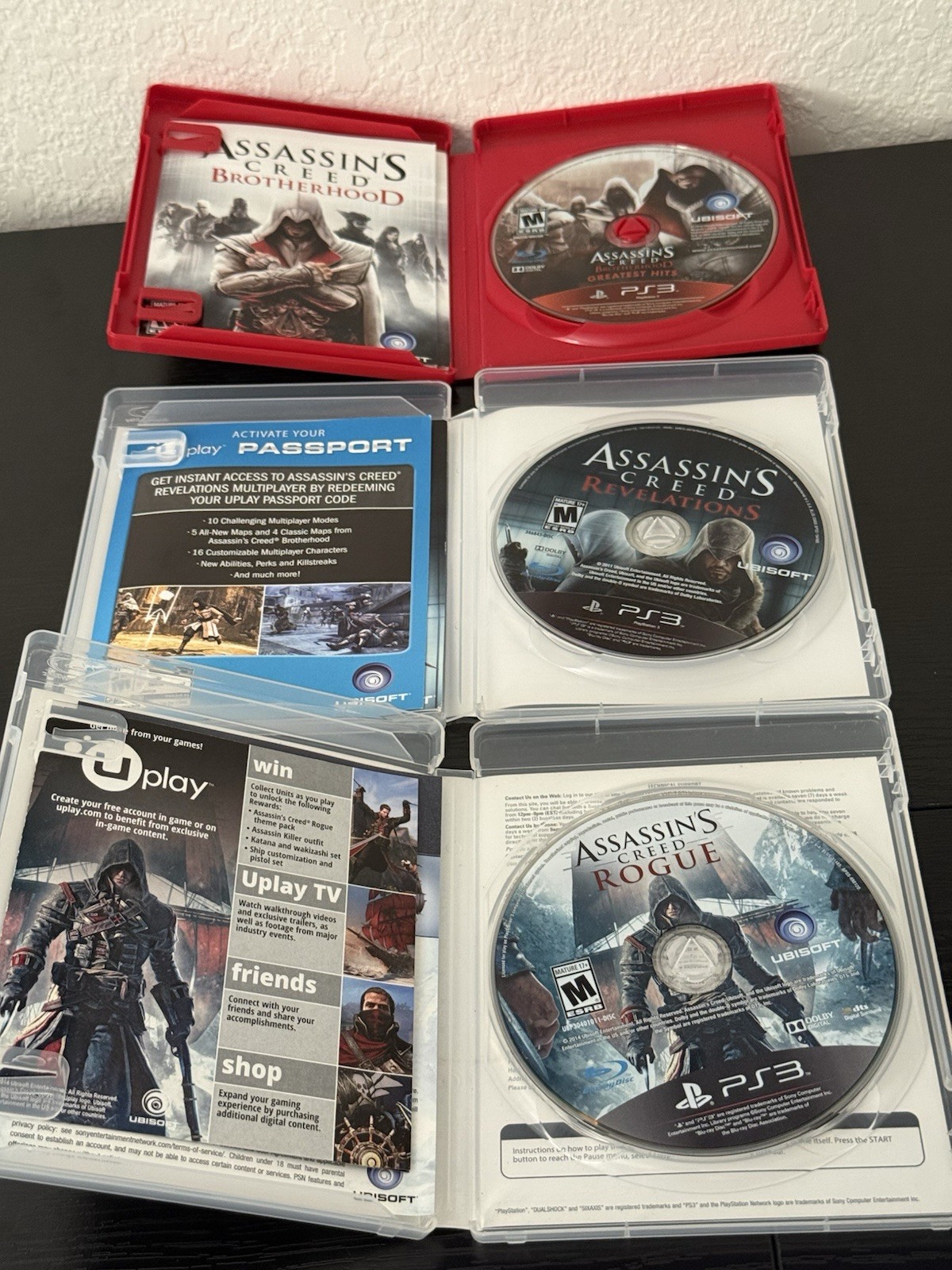 Lot of 6 Assassin’s Creed Series PlayStation 3 PS3 Games TESTED (AC III Sealed)