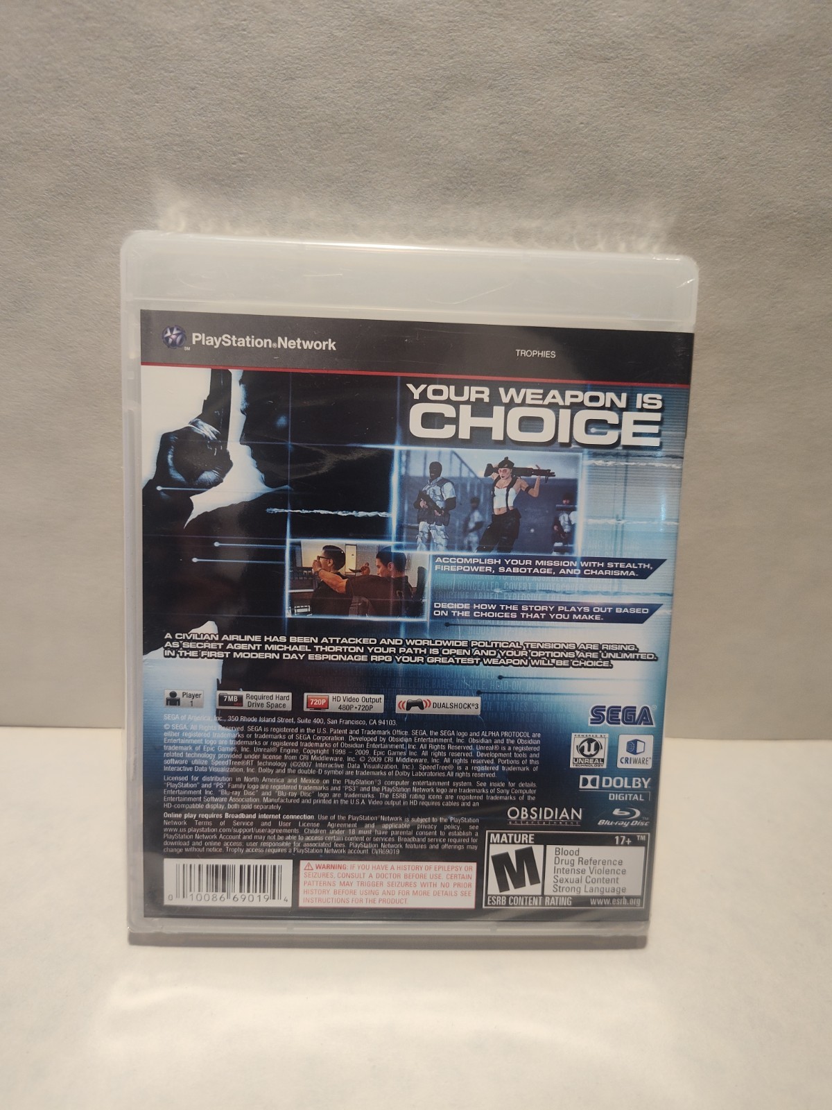 Alpha Protocol (Sony PlayStation 3, 2010) Sealed!