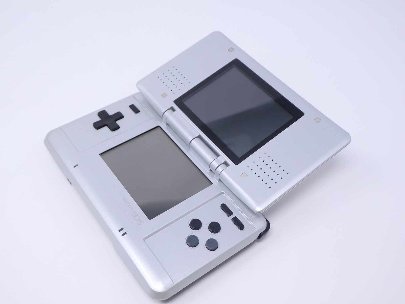 Nintendo DS Handheld Console Tested Working Titanium Silver w/ Charger & Stylus