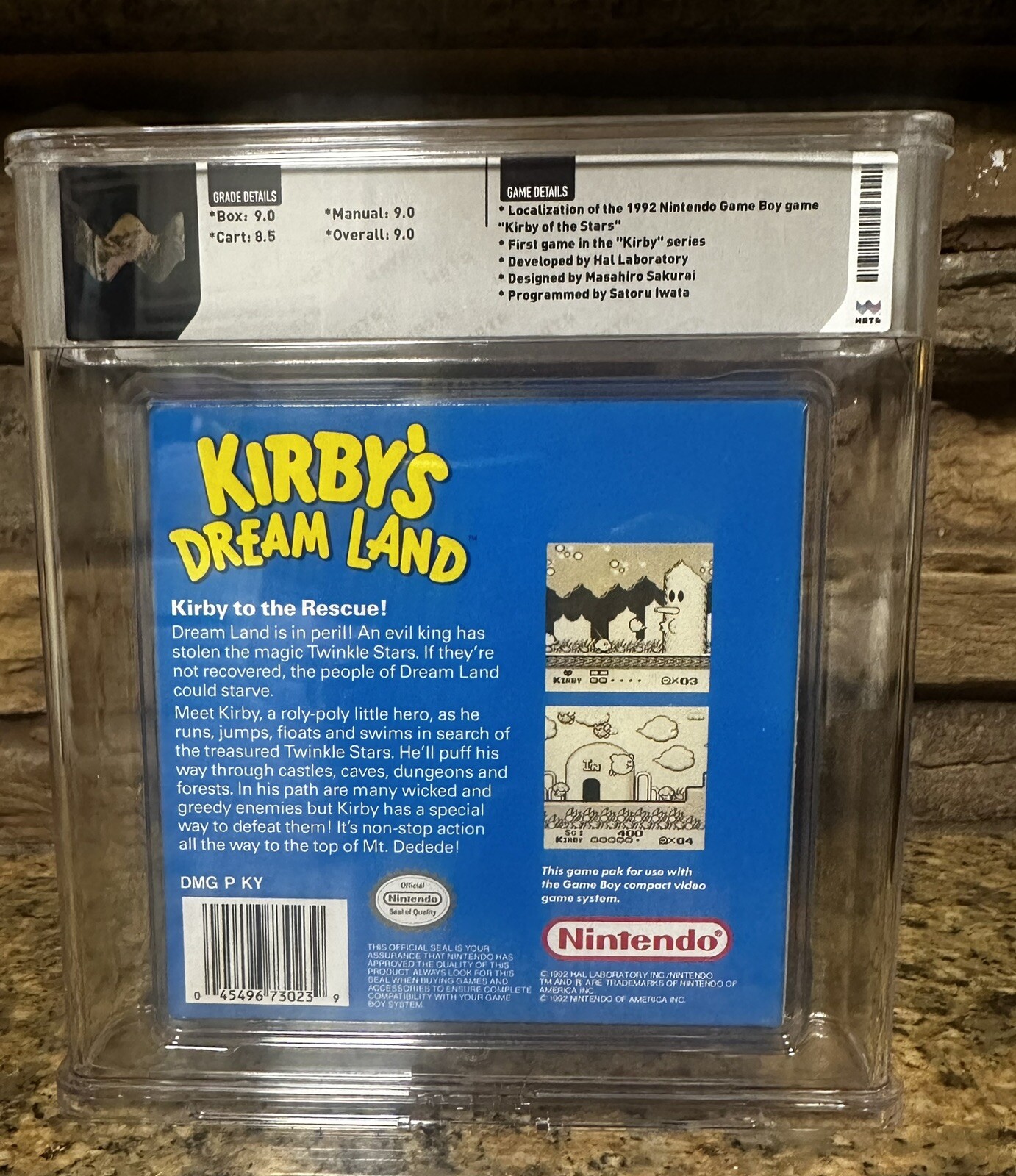 Kirby’s Dream Land (Nintendo Game Boy, 1992) WATA 9.0 Freshly Graded