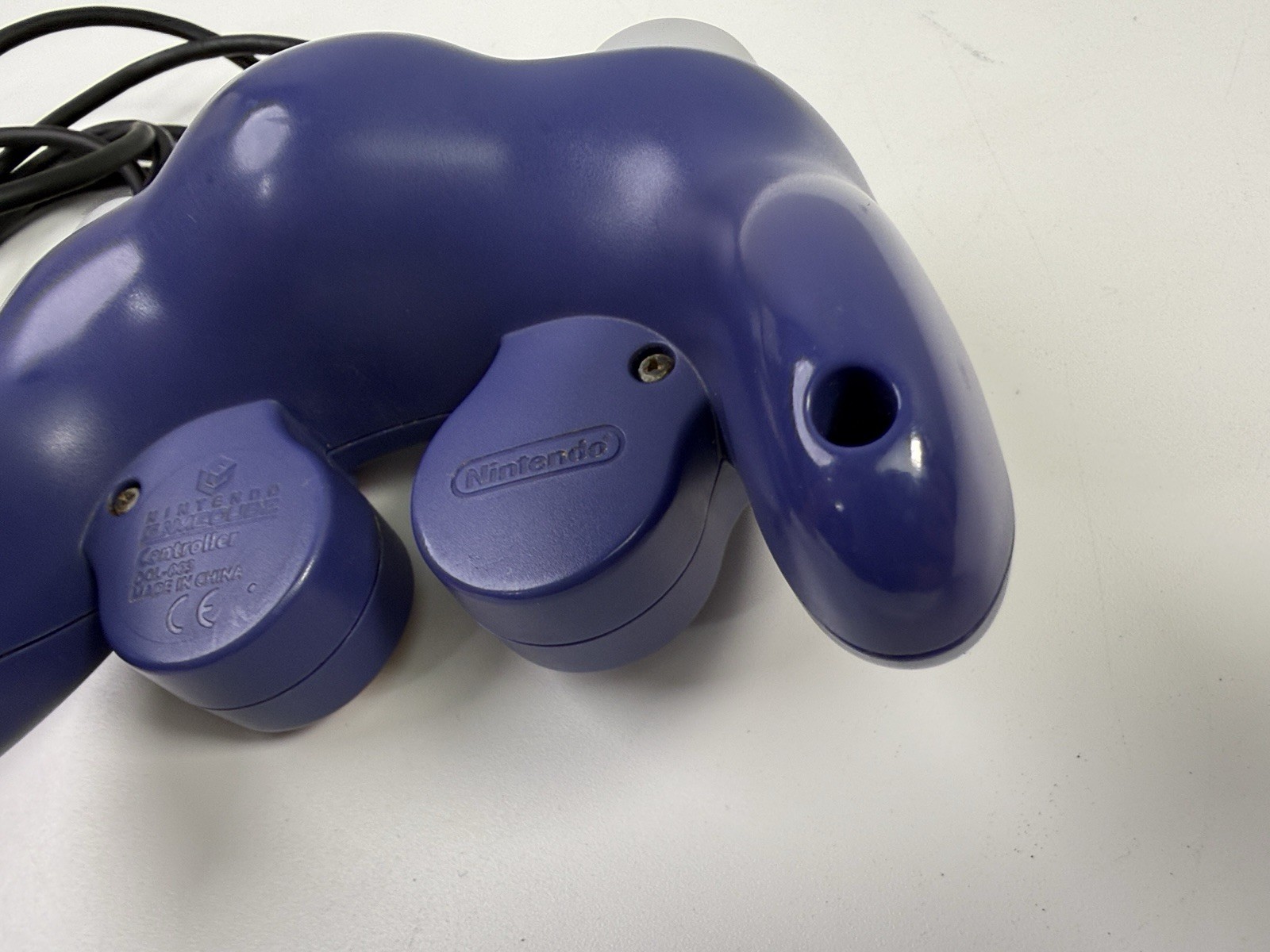 Official OEM Nintendo GameCube Controller Indigo Purple DOL-003 (Left Stick Rub)