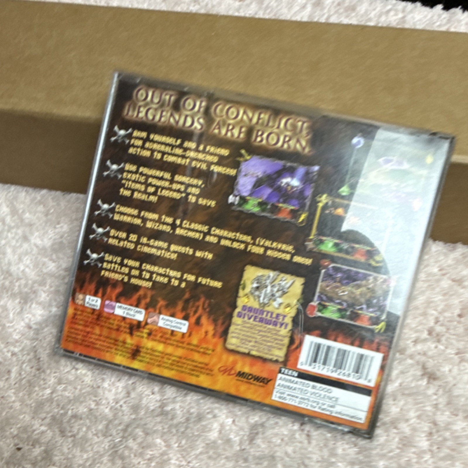 Midway Gauntlet Legends PlayStation CD Jewel Case with Original Box Art
