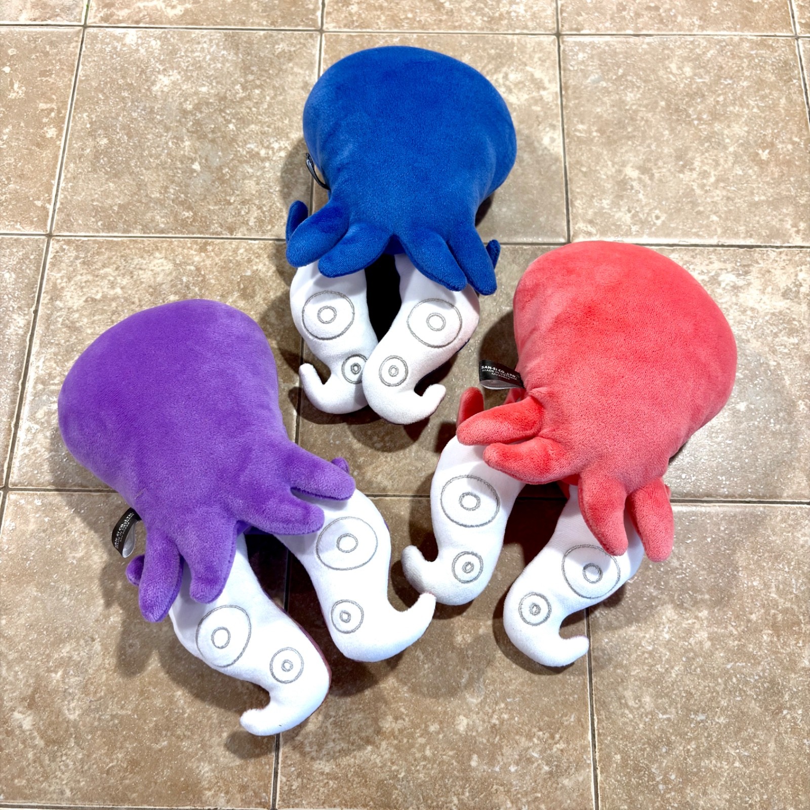 Official Splatoon 3 All Star Collection Blue Red Purple Octoling Plush x3 Sanei