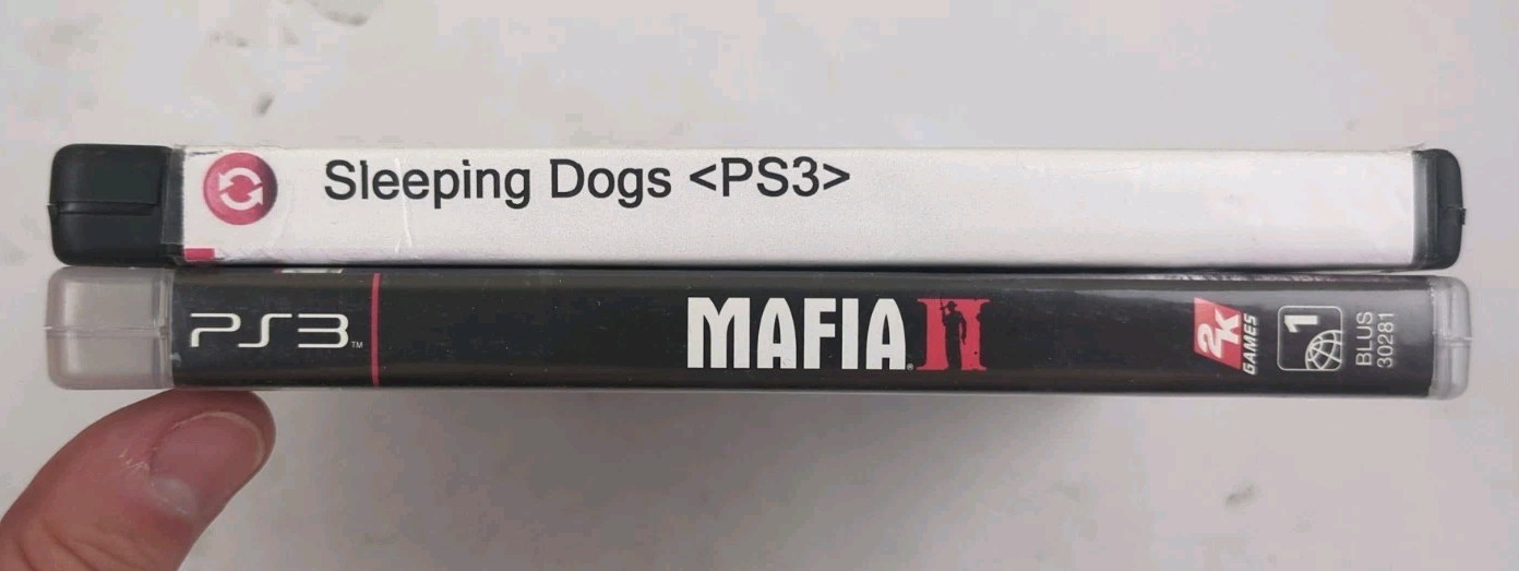 Mafia II 2 & Sleeping Dogs PlayStation 3 PS3 2 Game Crime Bundle Lot Shooter