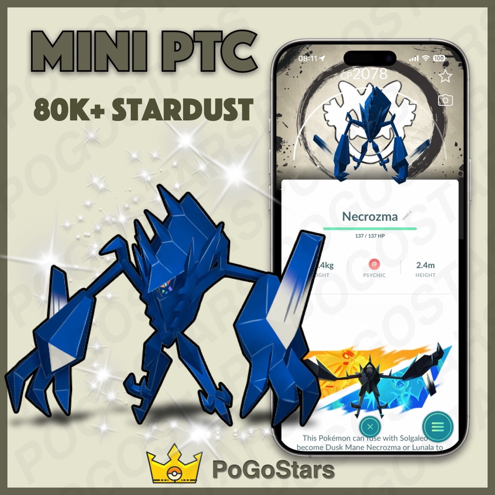 Pokémon PTC Go – Shiny Necrozma – GO Fest 2026✨Special Background✨
