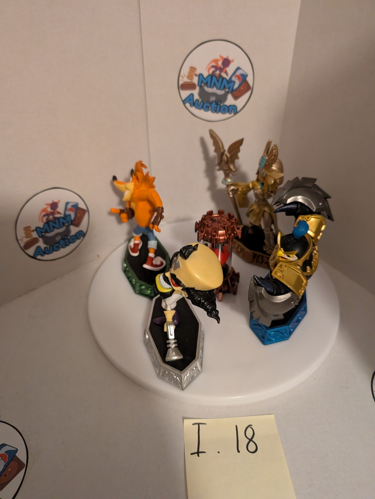 Skylanders Imaginators Crash Bandicoot + Dr. Neo Cortex Figure lot with crystal