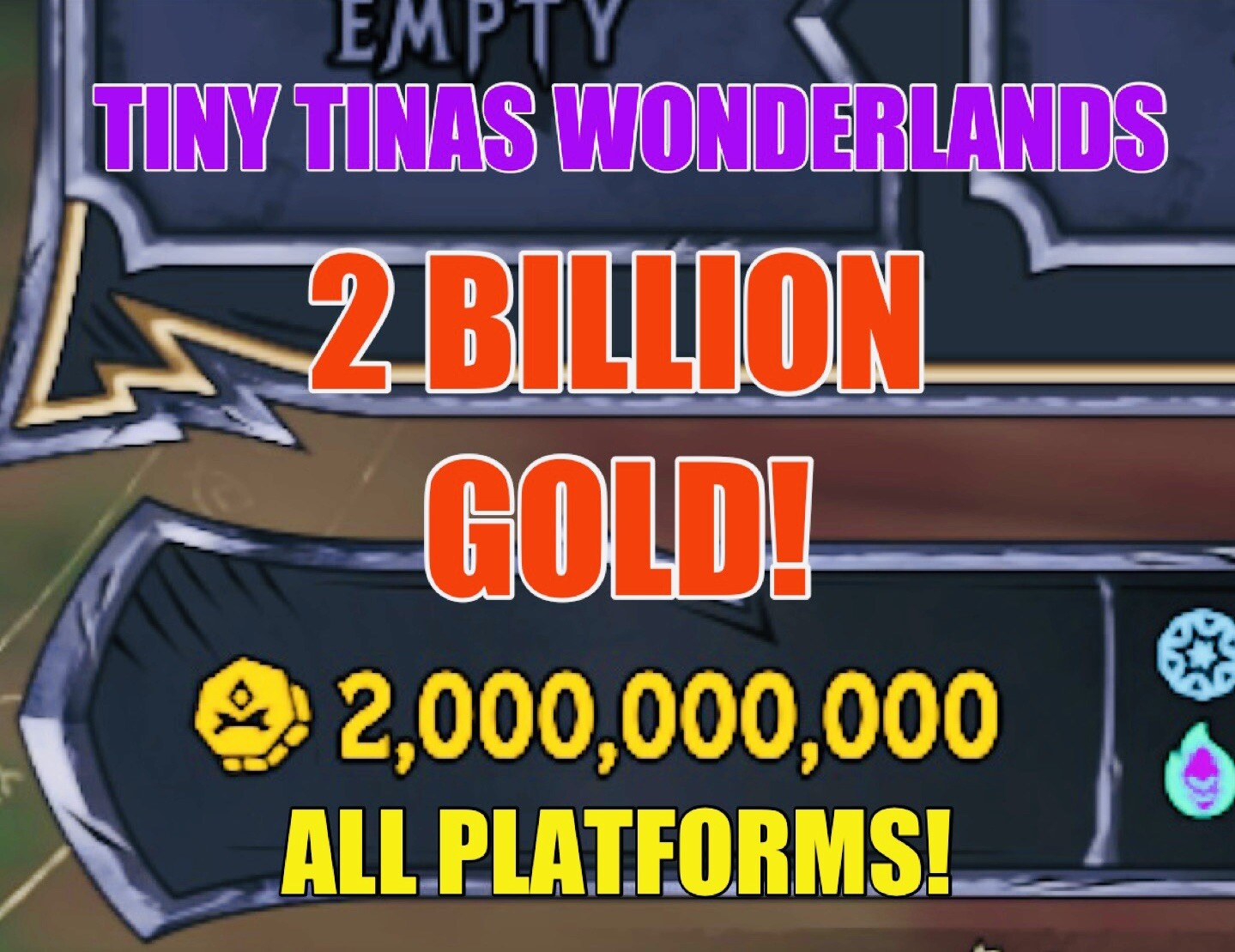 Tiny Tinas Wonderlands Max Gold! 2 billion in-game Money XBOX ONE X/S PS4 PS5 PC