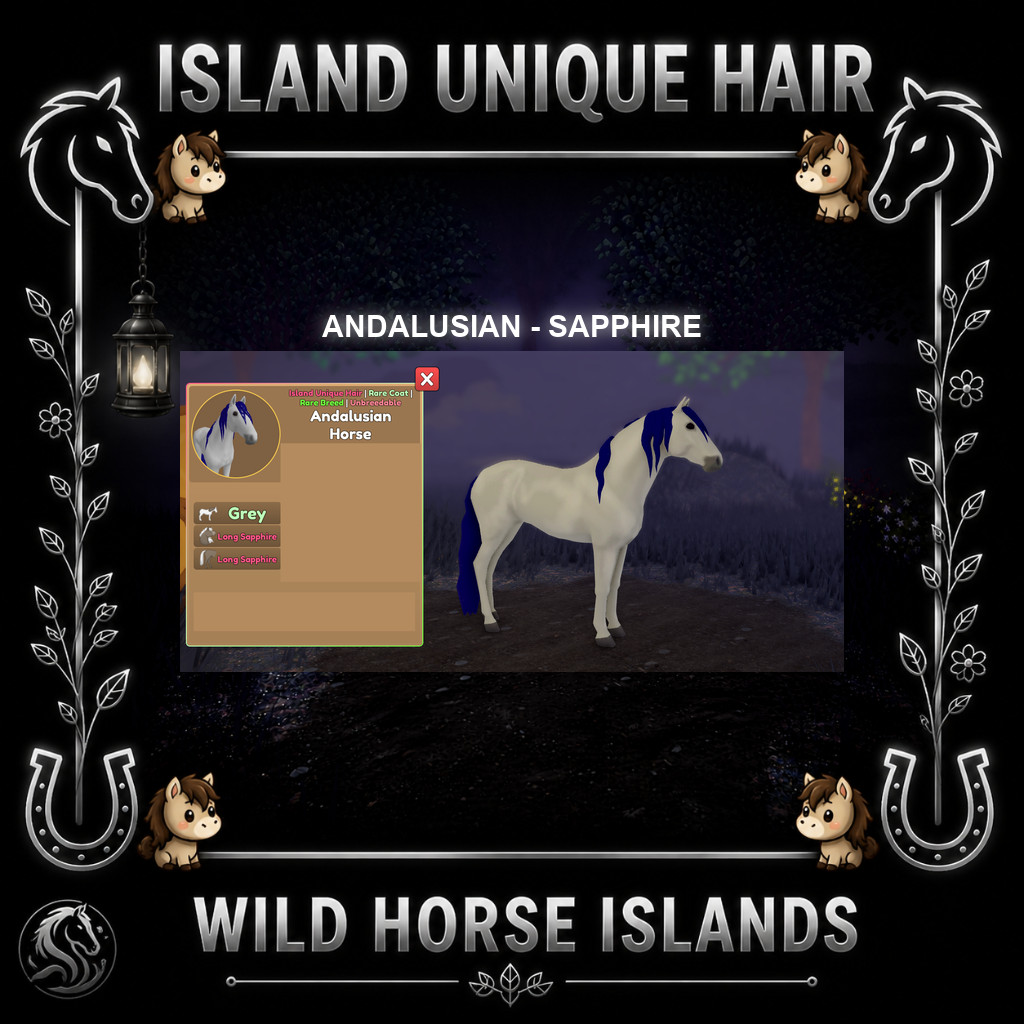 Wild Horse Islands – Andalusian Rcs Horse IUH Island Unique Hair Choose Hair