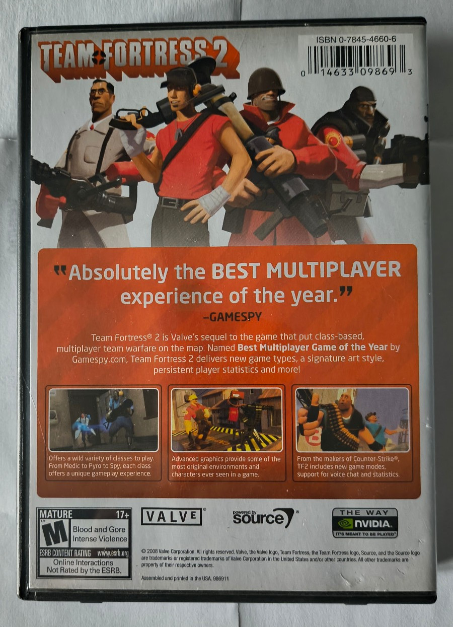 Team Fortress 2 – (Valve, 2008) – Standalone PC Game – CIB – Rare Out of Print