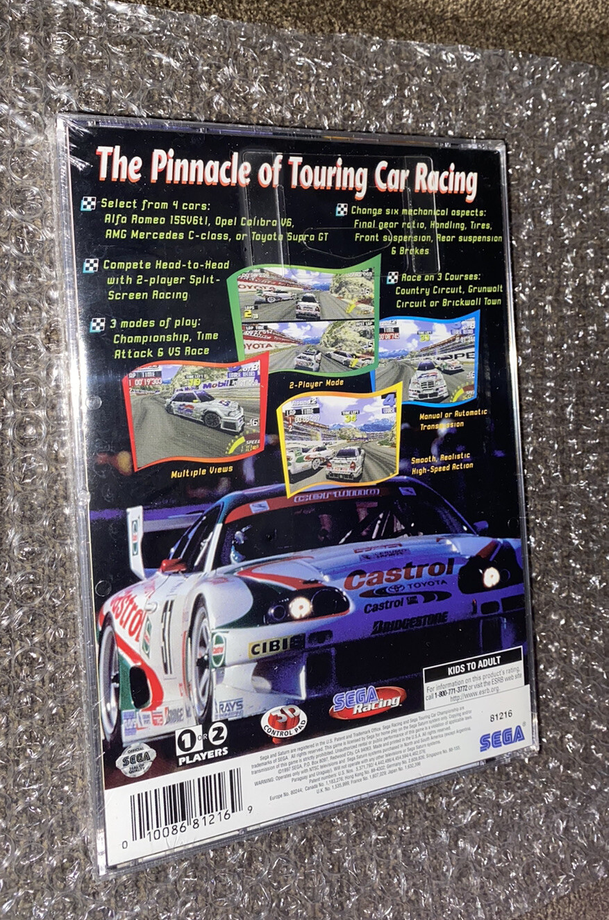 Sega Touring Car Championship SEALED! Sega Saturn CASE FRESH ARCADE CLASSIC!