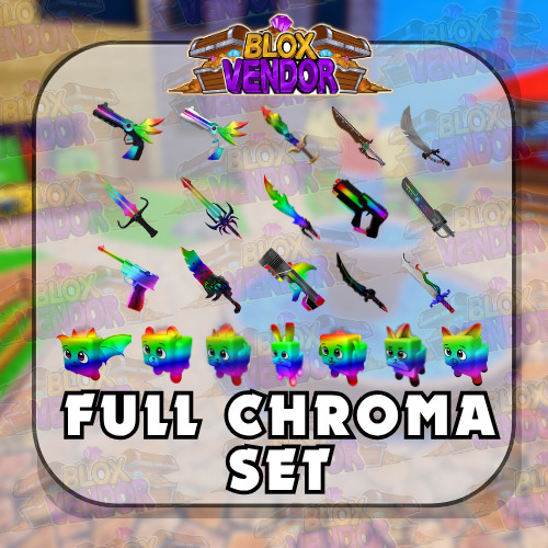 Murder Mystery 2 MM2 | Full Chroma Set | Godly Knives and Guns