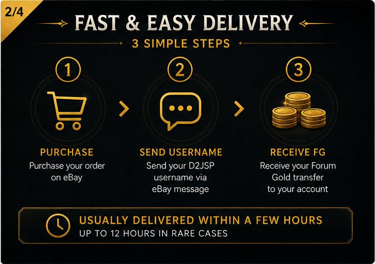 5000 D2JSP Forum Gold (FG) | Bulk Order | Fast Delivery | D2R D4 POE