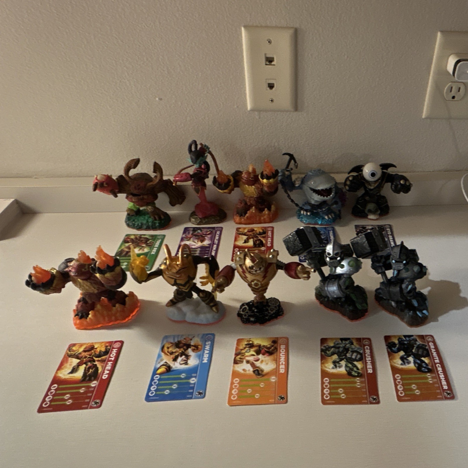 Activision Skylanders Giants Figure Lot Hot Head Swarm Bouncer Crusher Granite