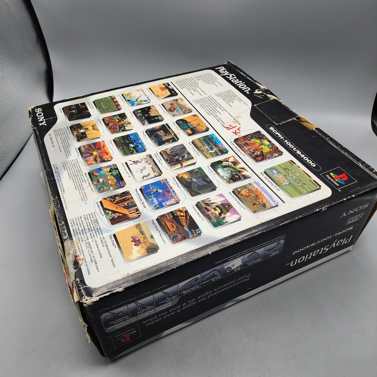 Sony PlayStation SCPH-1001 Console Box, Foam & Insert ONLY / No Console / READ