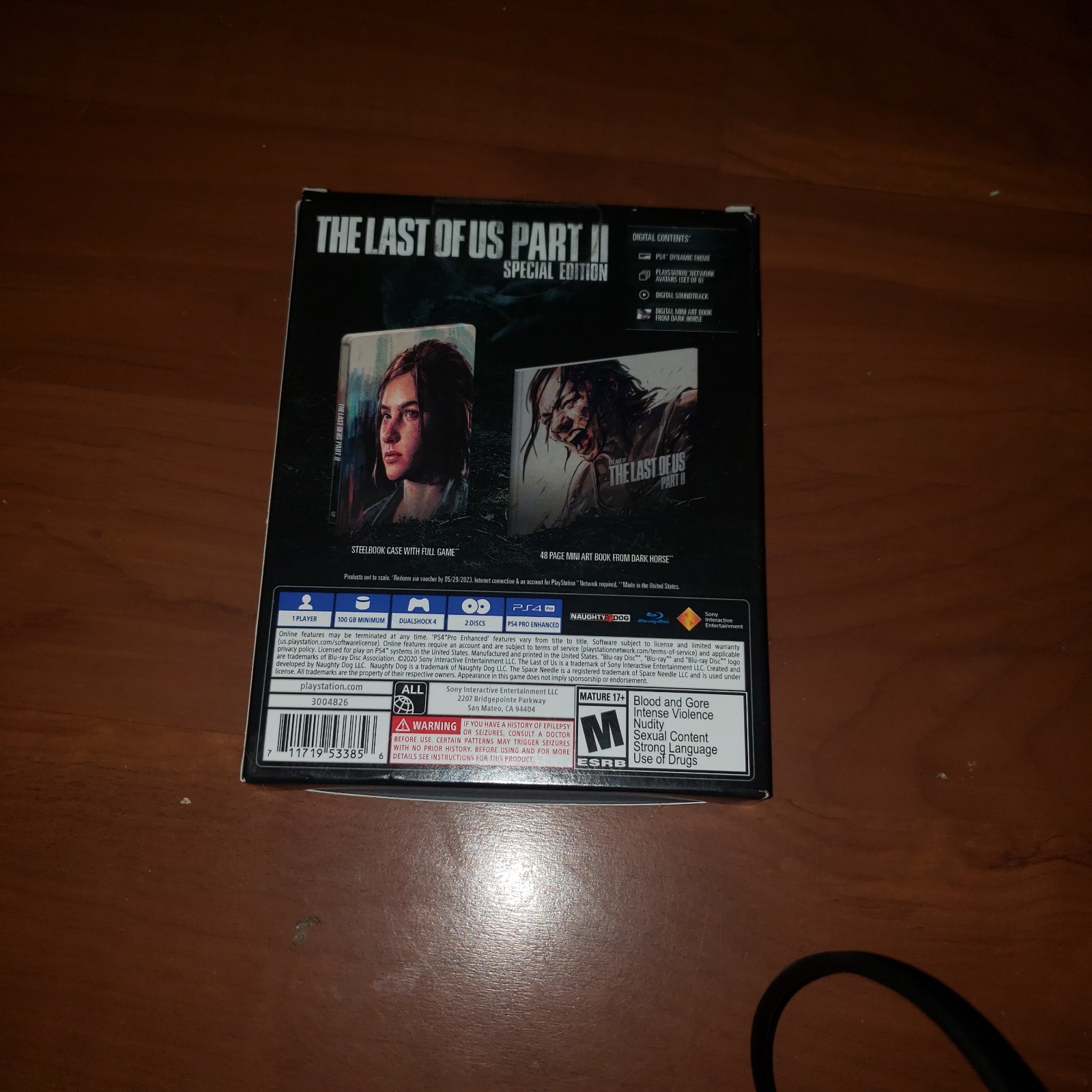 The Last of Us Part II 2 PlayStation 4 PS4 Game 2 Discs Special Edition