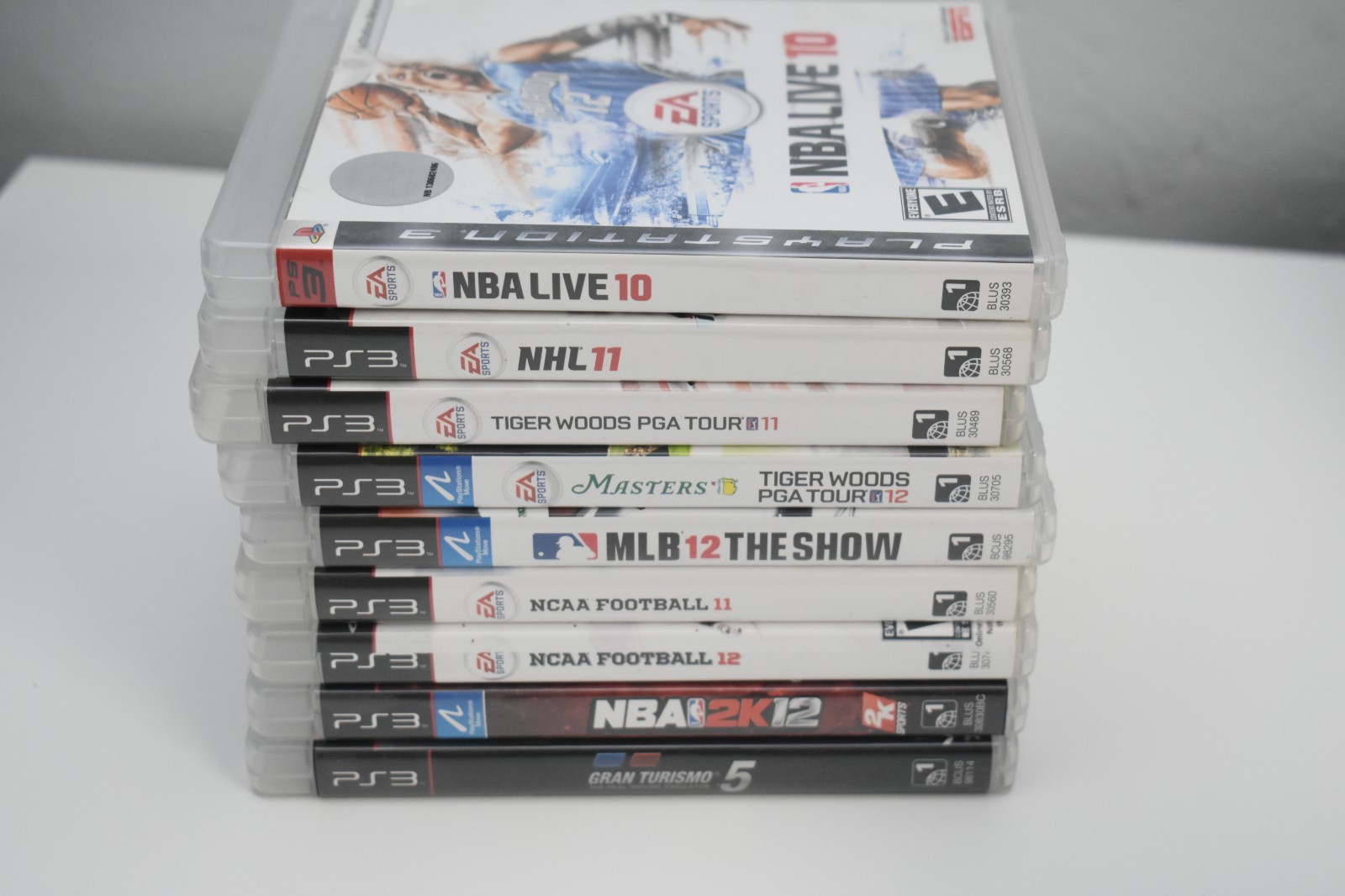 PS3 mixed 9 game lot EA Sports NCAA, NHL, PGA, WWE, Gran Turismo, Blazing Angels