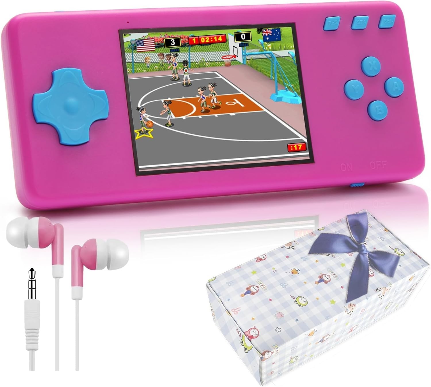 3.2-Inch Handheld Game Console with 300 Retro Games – Perfect Kid Gift in Blu…