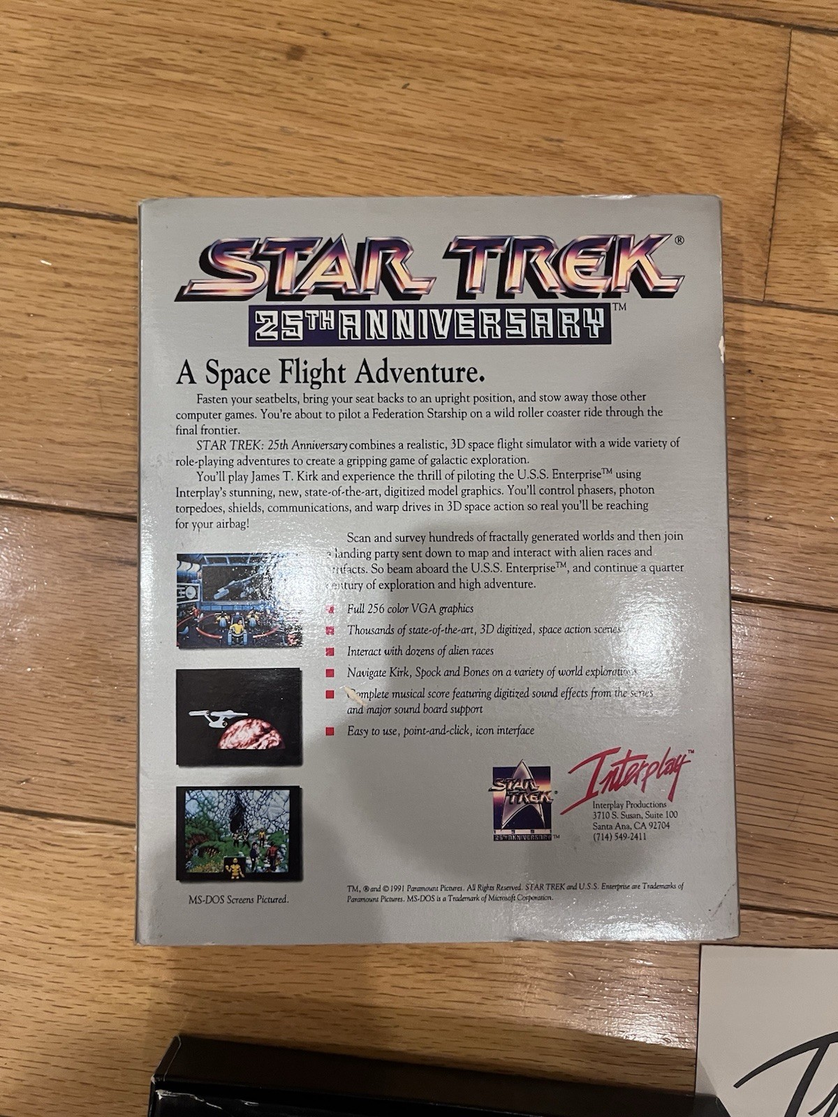 Star Trek 25th Anniversary PC Game Interplay 3.5″ Floppy Disks Big Box IBM Tandy