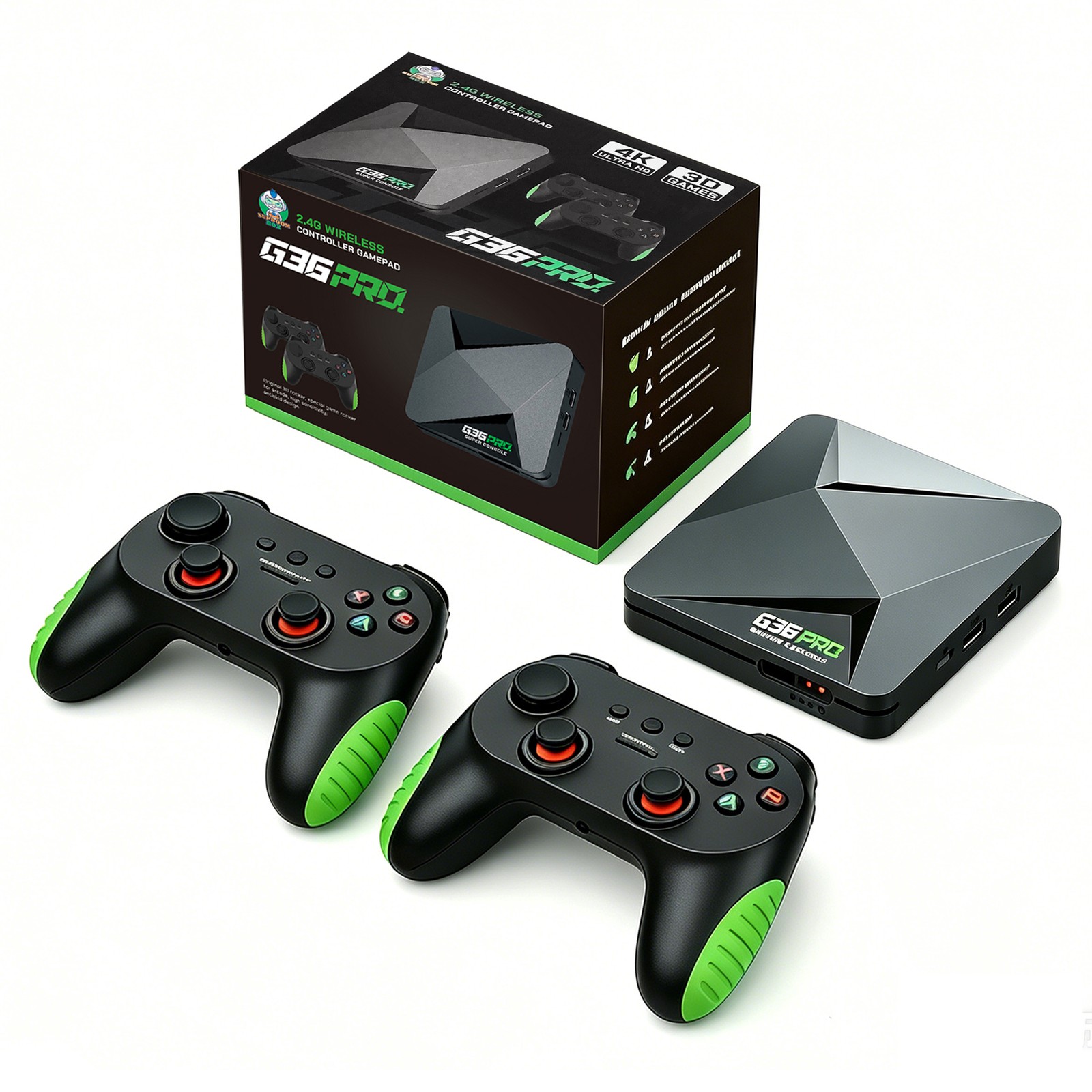128GB G36PRO,HDMI TV Video Game Stick Retro Gaming Console Wireless Controller