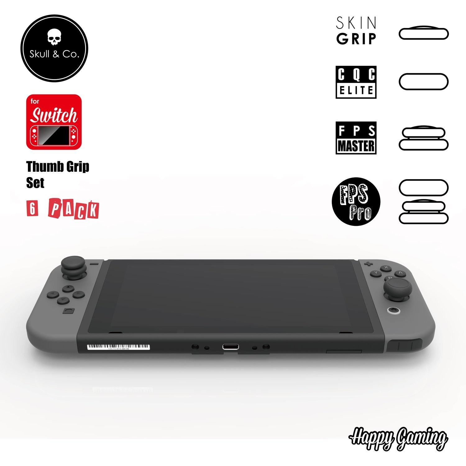 Skull & Co. Skin, CQC and FPS Thumb Grip Set Joystick Cap Analog Stick Cap…