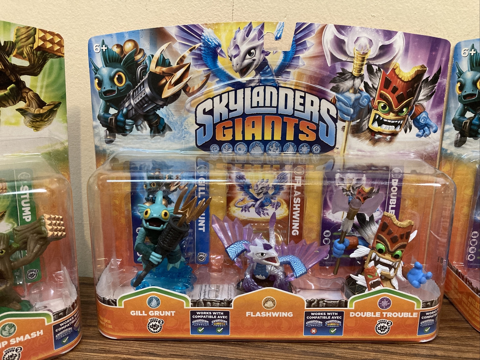Skylanders Giants Sonic Boom Sprocket Stump Smash Flashwing Sealed Lot Of 4