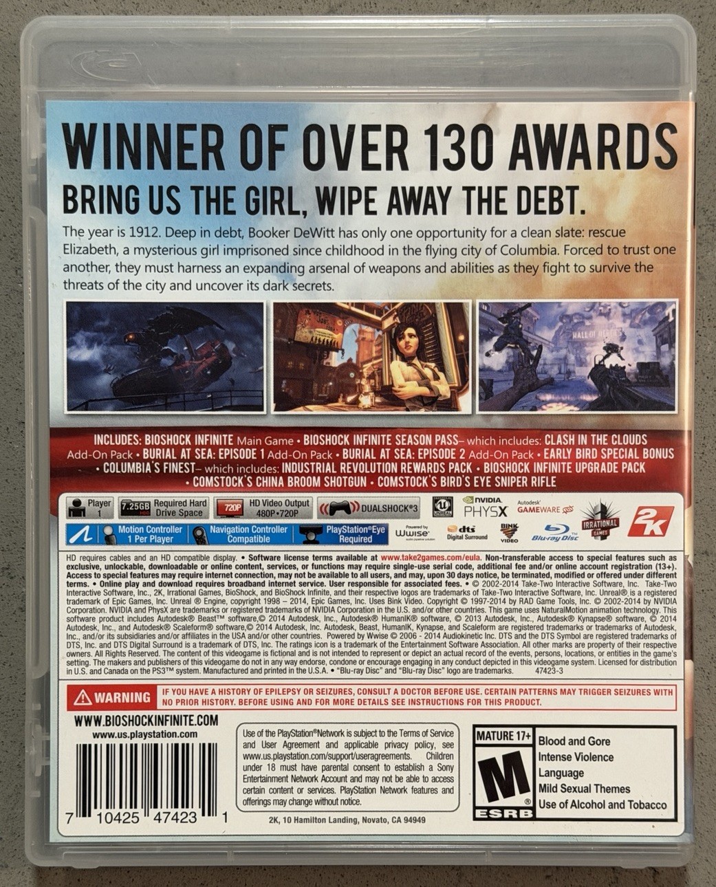 BioShock Infinite Complete Edition (Sony PlayStation 3, 2014) PS3