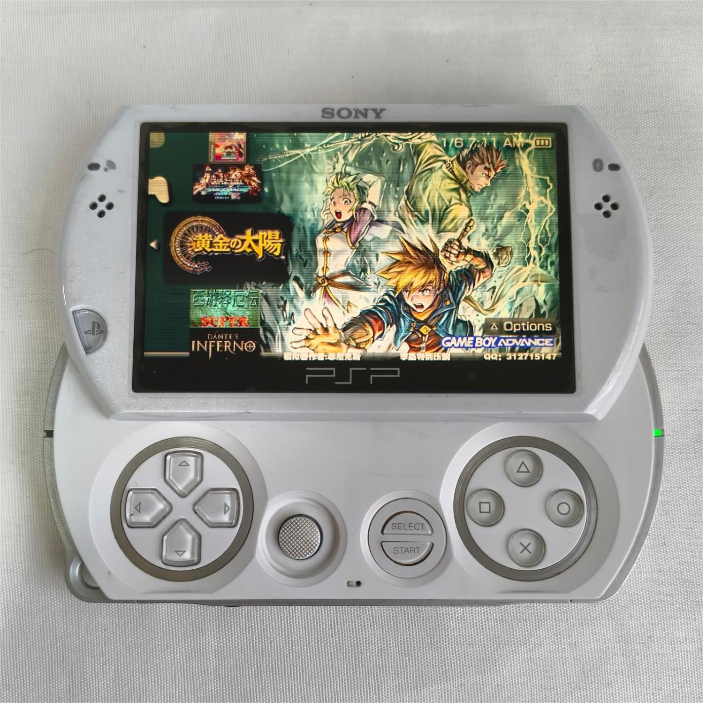 Sony PSP GO console White with Charger PSP-N1004 New screen with protect tested