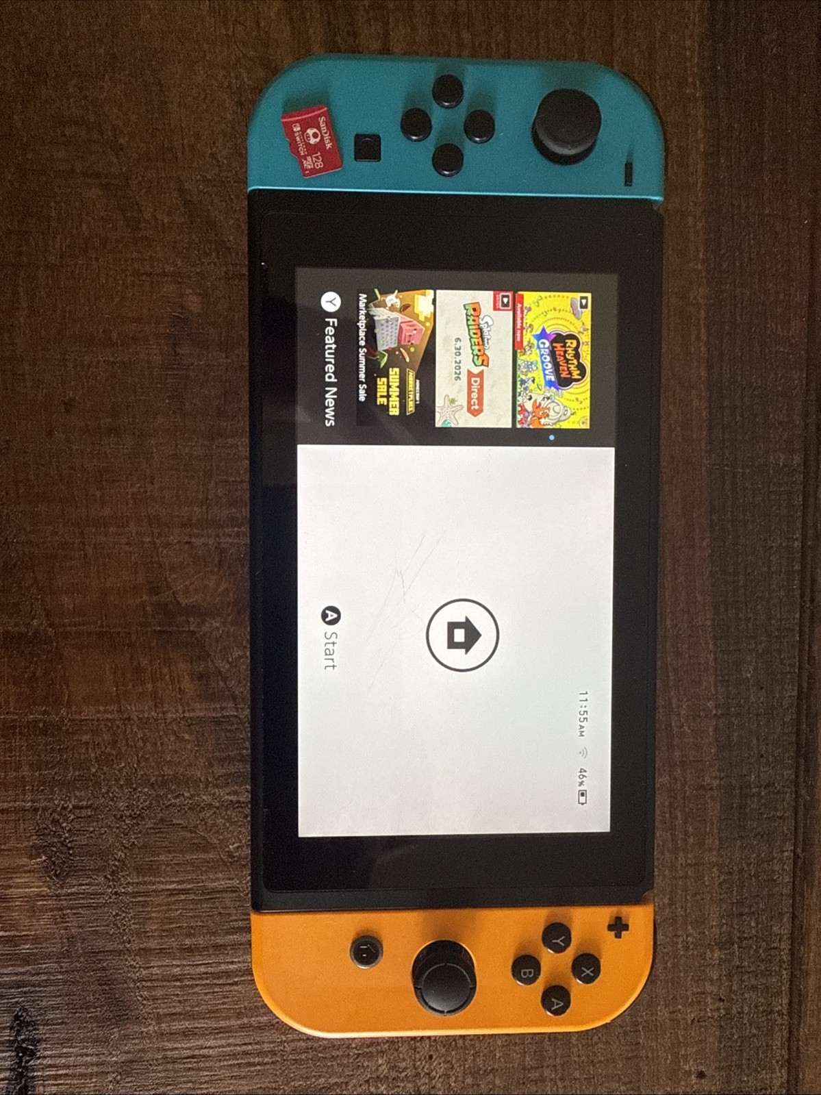 Nintendo Switch HandHeld Orange And Blue Joy Cons